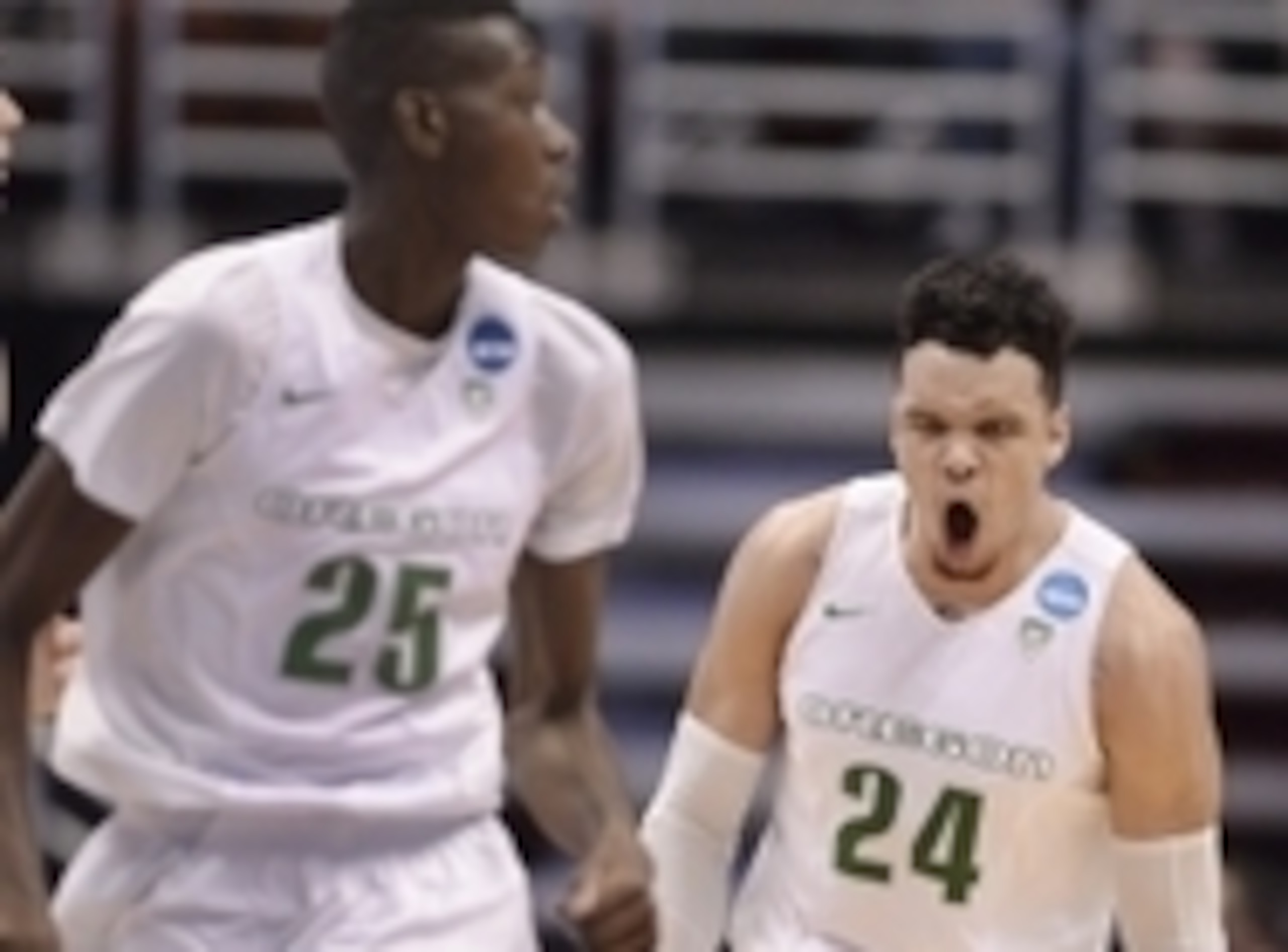 Chris Boucher (25) and Dillon Brooks (24)