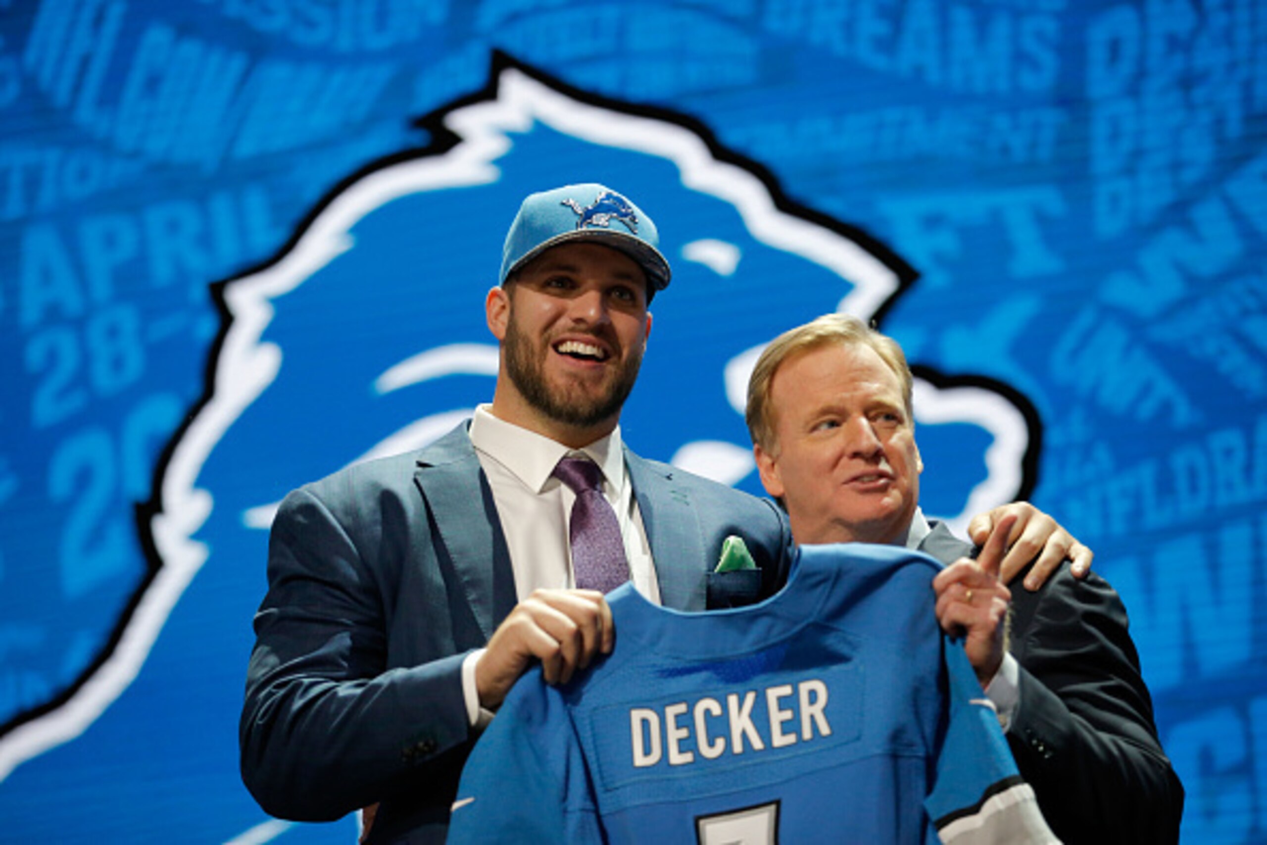 Taylor Decker should immediately improve the Lions' offensive line.