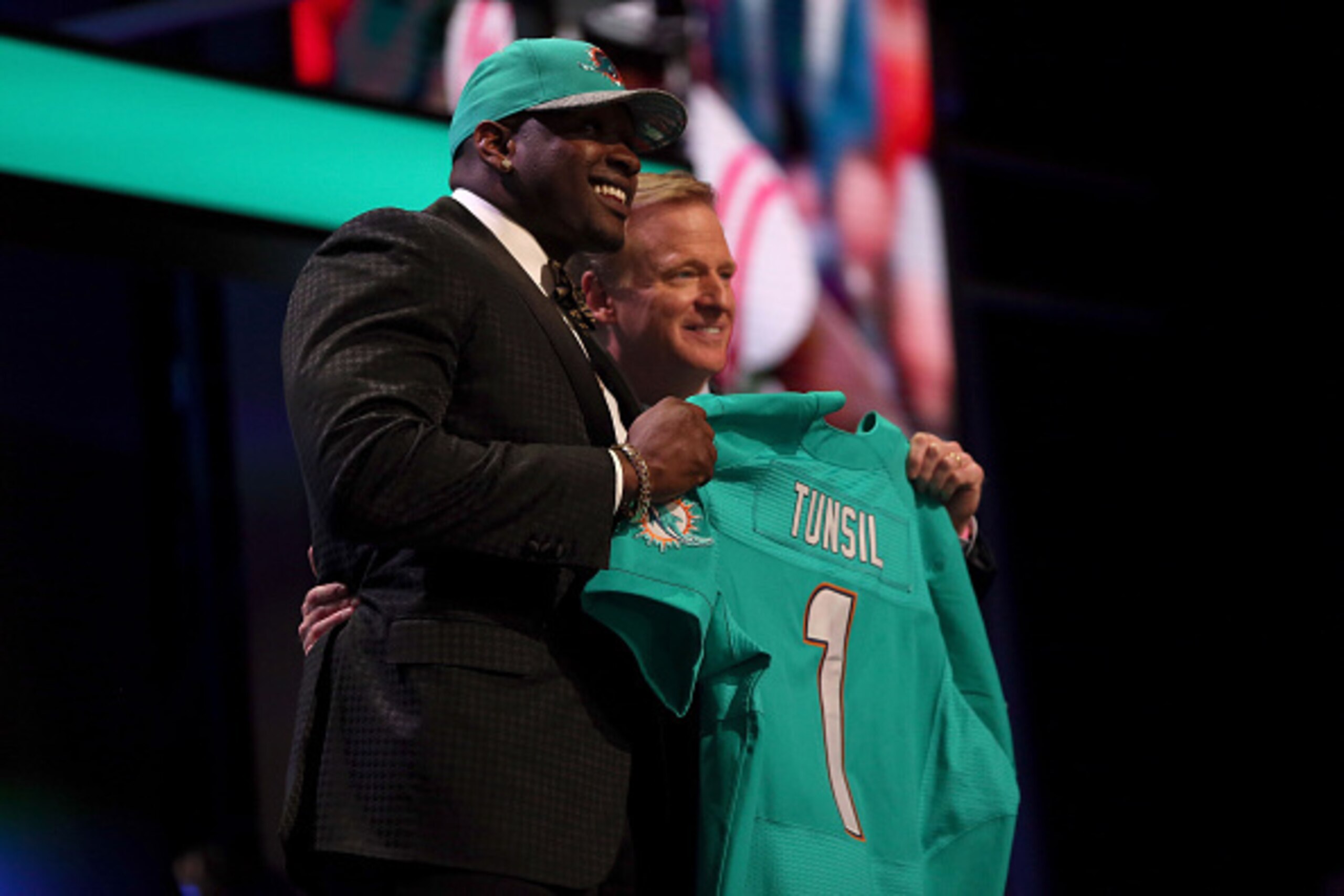 The Dolphins stopped Laremy Tunsil's draft-day fall.