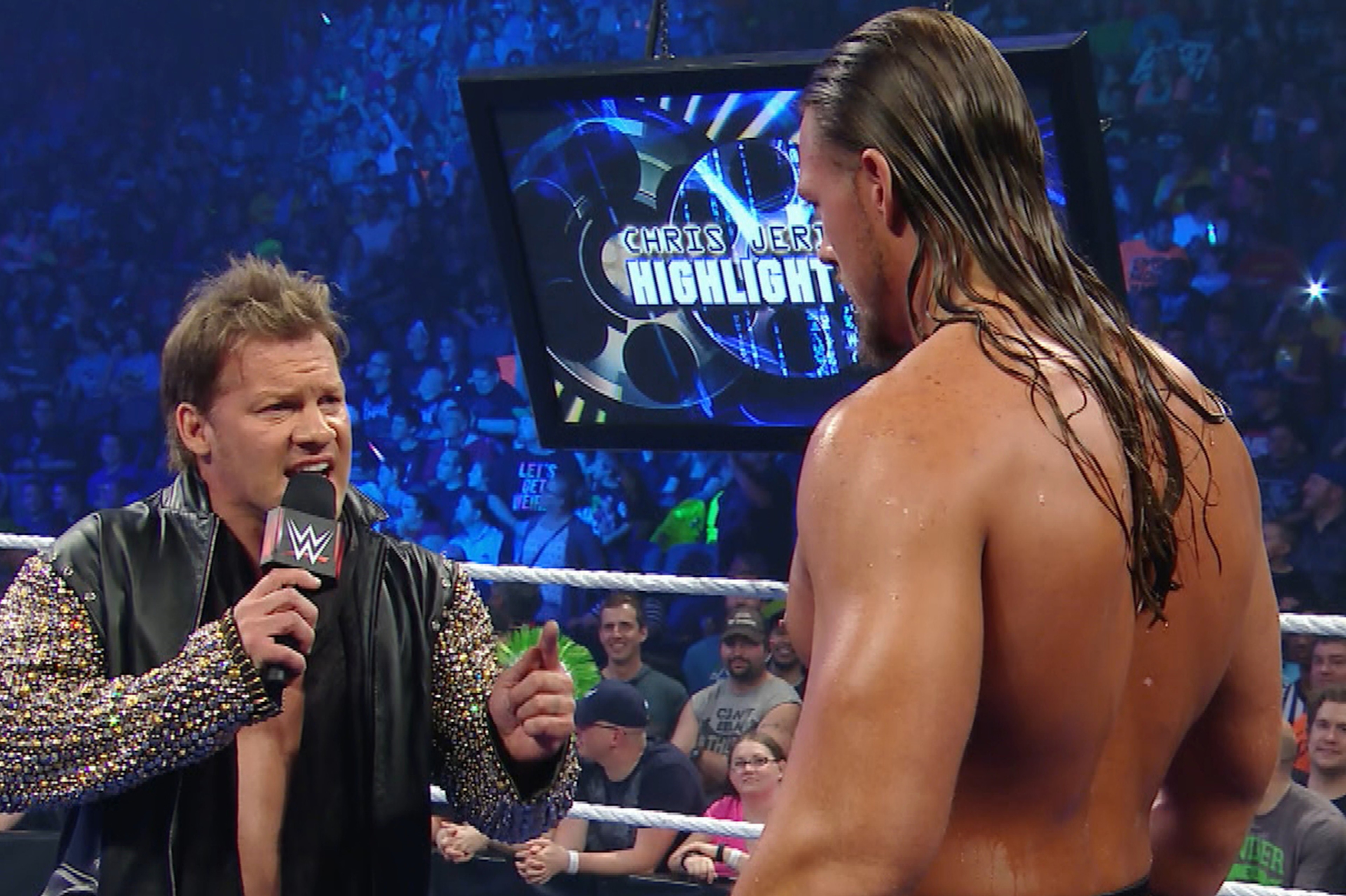 Colin Cassady confronts Chris Jericho.