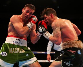 Brian Rose (right) turned out to be the final opponent of Macklin's pro career.