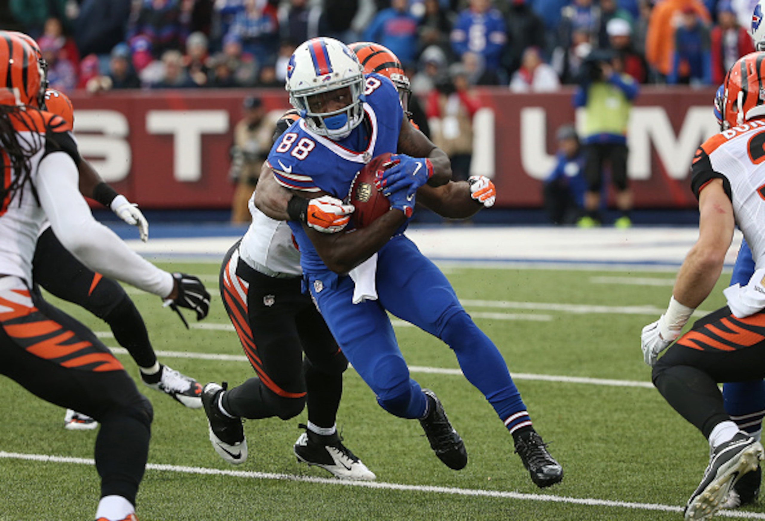 Marquise Goodwin of the Buffalo Bills is hoping to make the U.S. team as a long-jumper.
