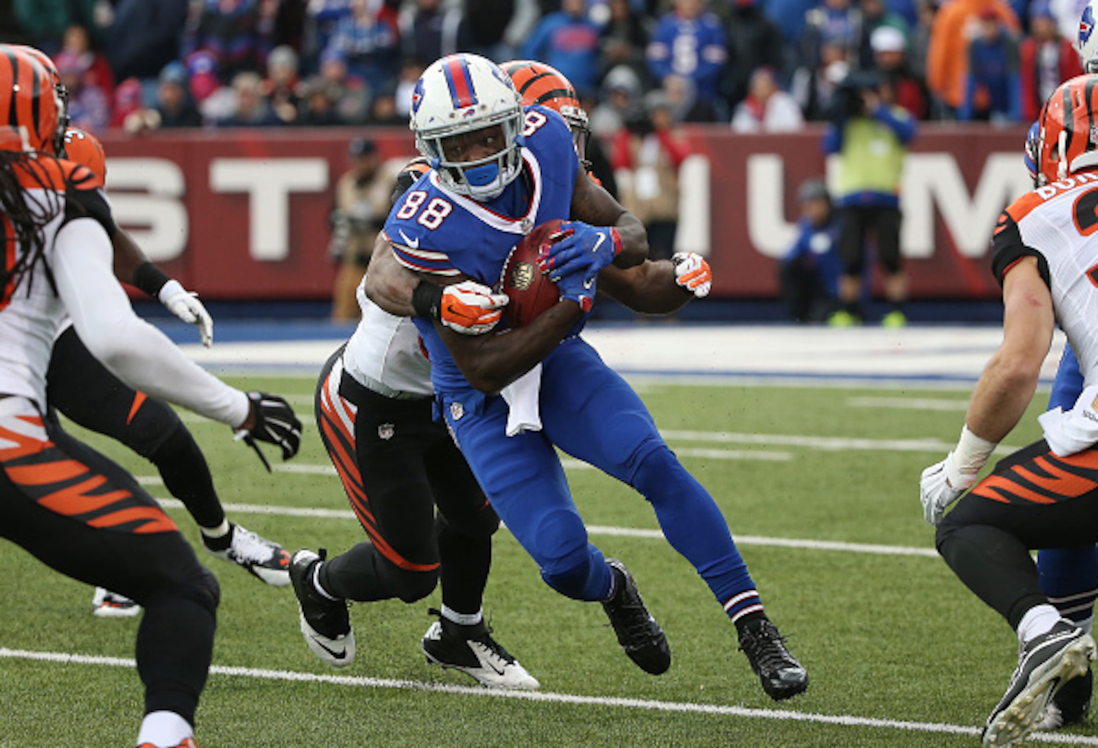 Marquise Goodwin of the Buffalo Bills is hoping to make the U.S. team as a long-jumper. Marquise Goodwin of the Buffalo Bills is hoping to make the U.S. team as a long-jumper.