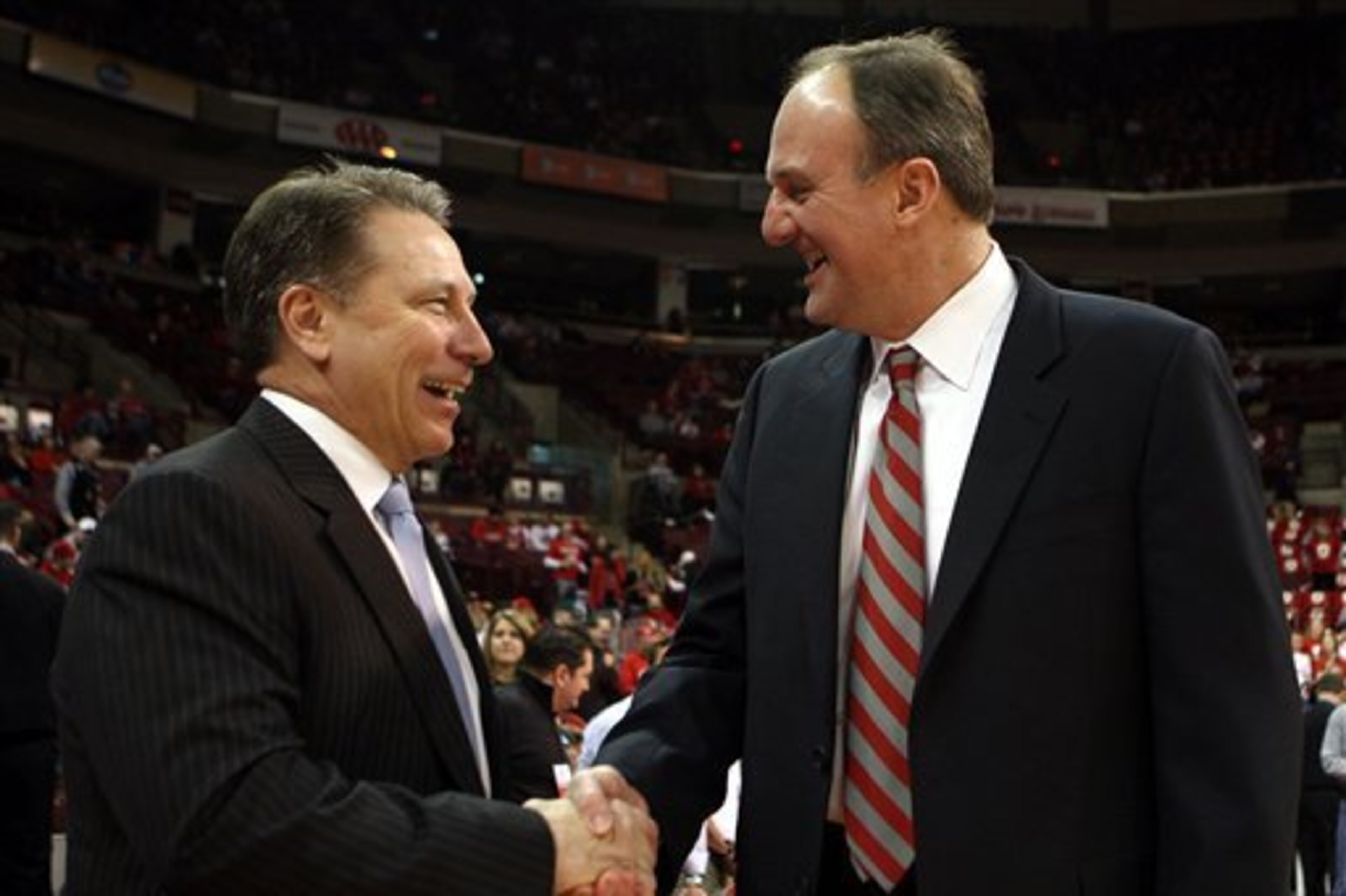 Michigan State's Tom Izzo and Ohio State's Thad Matta, circa 2008.