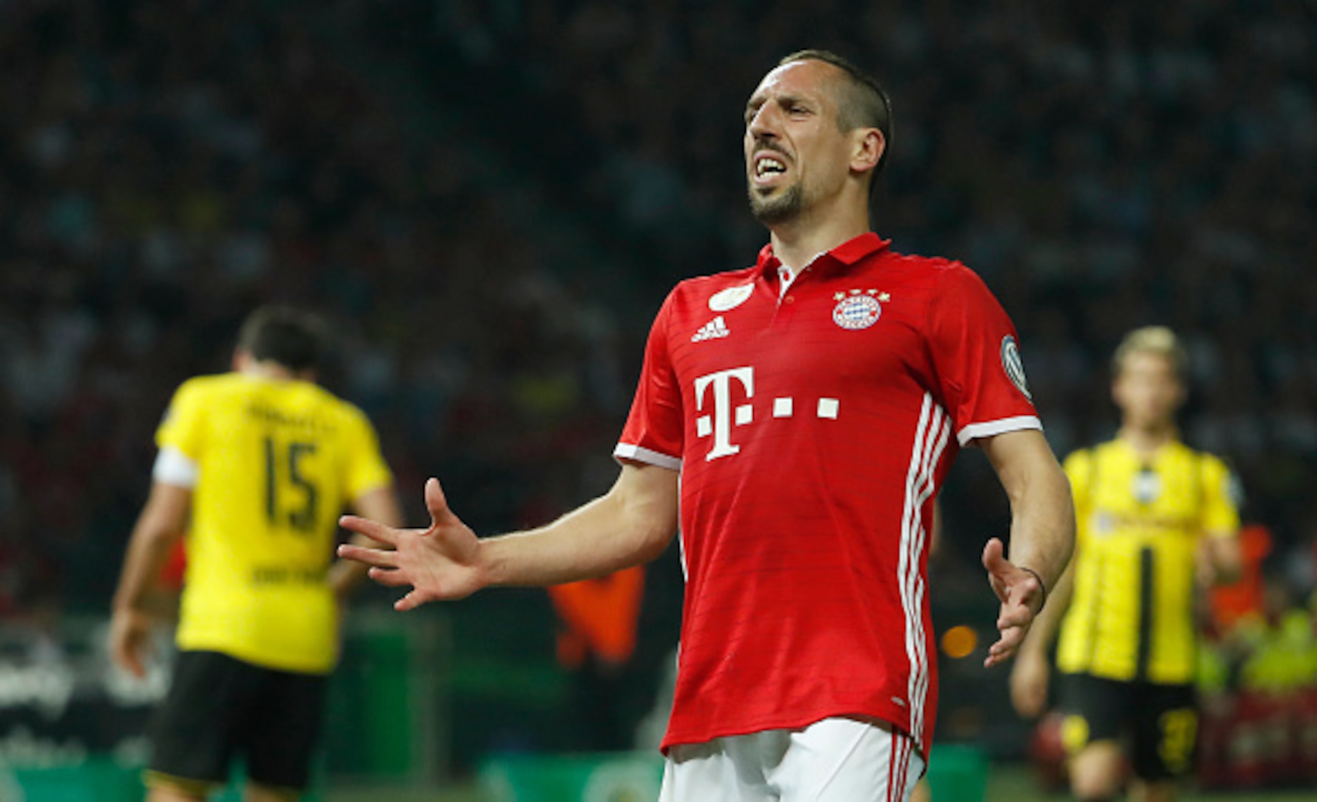 Ribery was lucky to stay on the pitch, but was a constant threat on it.