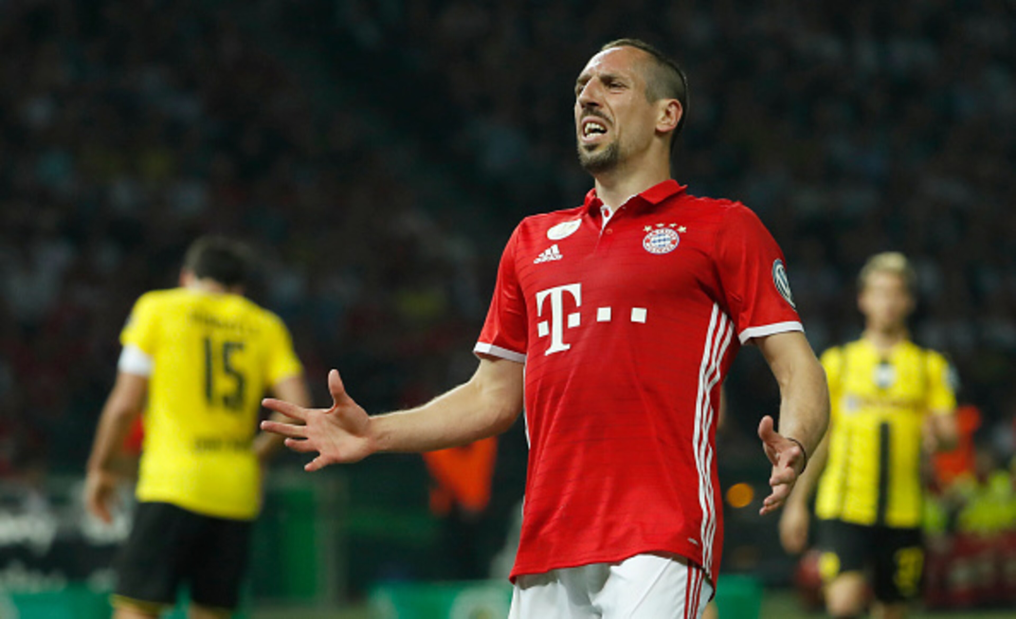 Ribery was lucky to stay on the pitch, but was a constant threat on it.