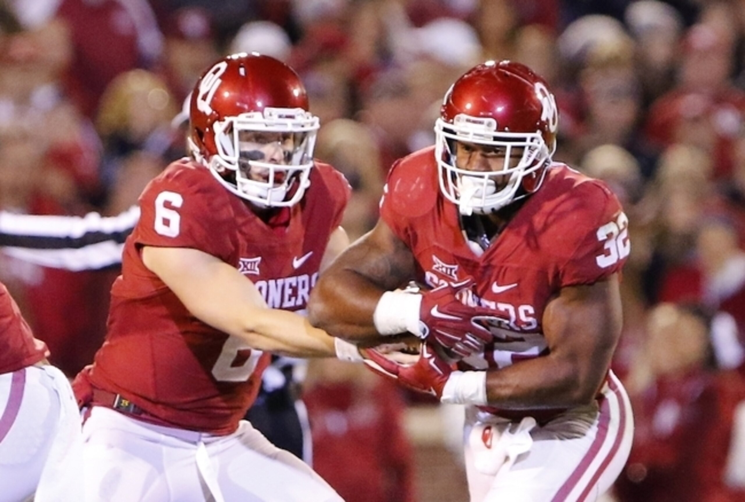 Baker Mayfield (6) and Samaje Perine Baker Mayfield (6) and Samaje Perine