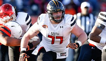 Rookie center Evan Boehm has the potential to be a longtime starter for the Cardinals.