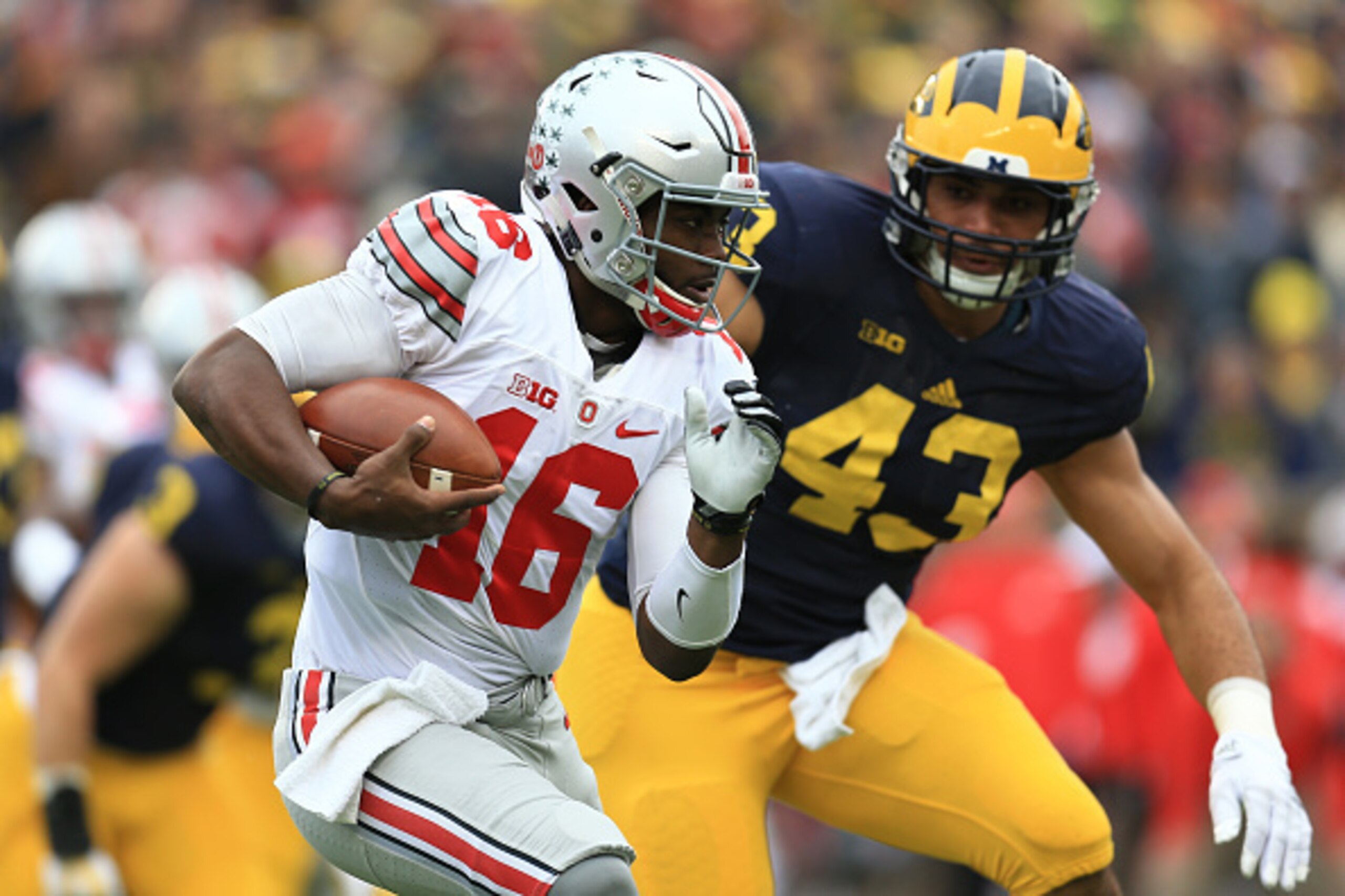 Ohio State QB J.T. Barrett (left)