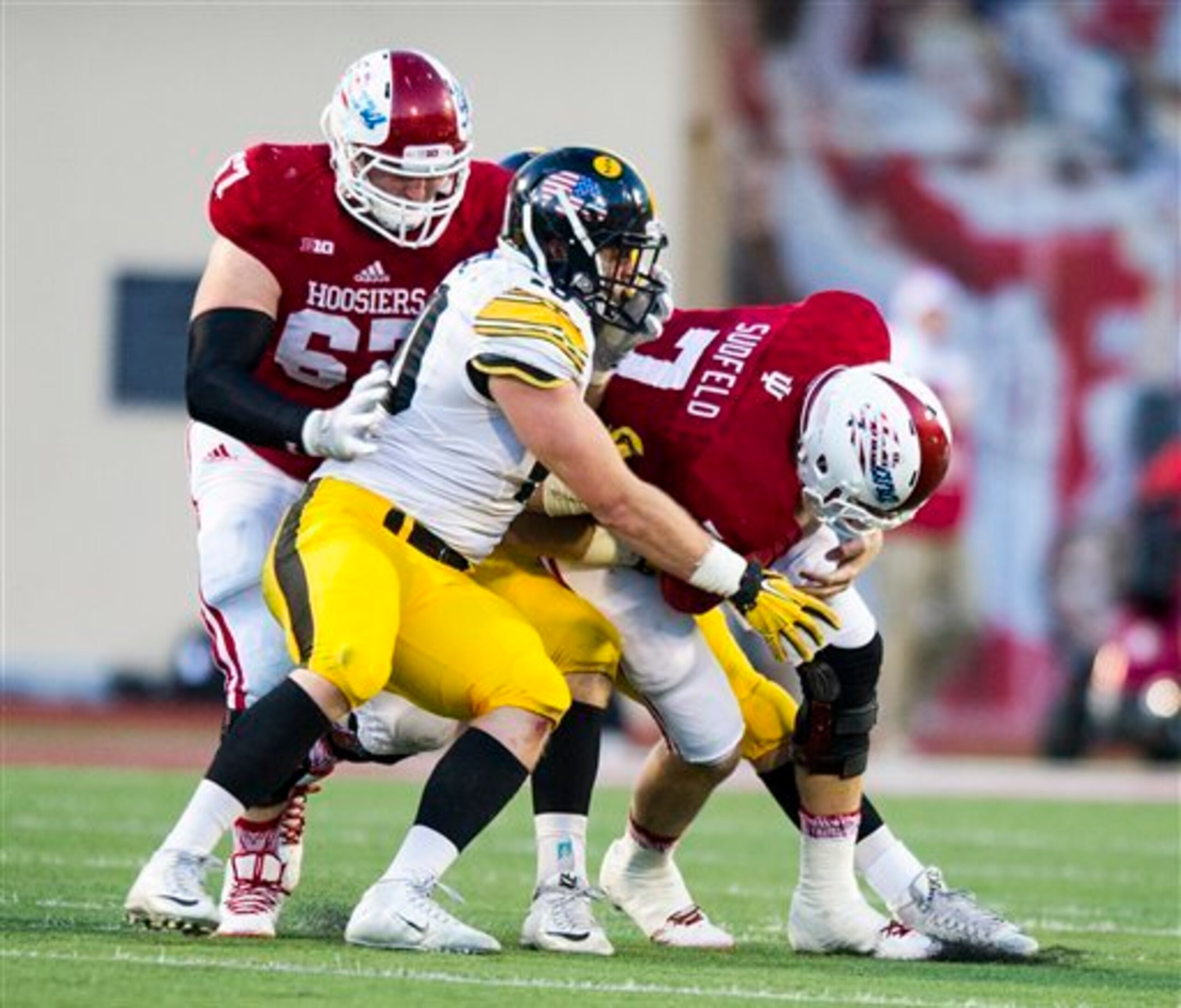 Iowa needs help from Parker Hesse and others at defensive end this fall.