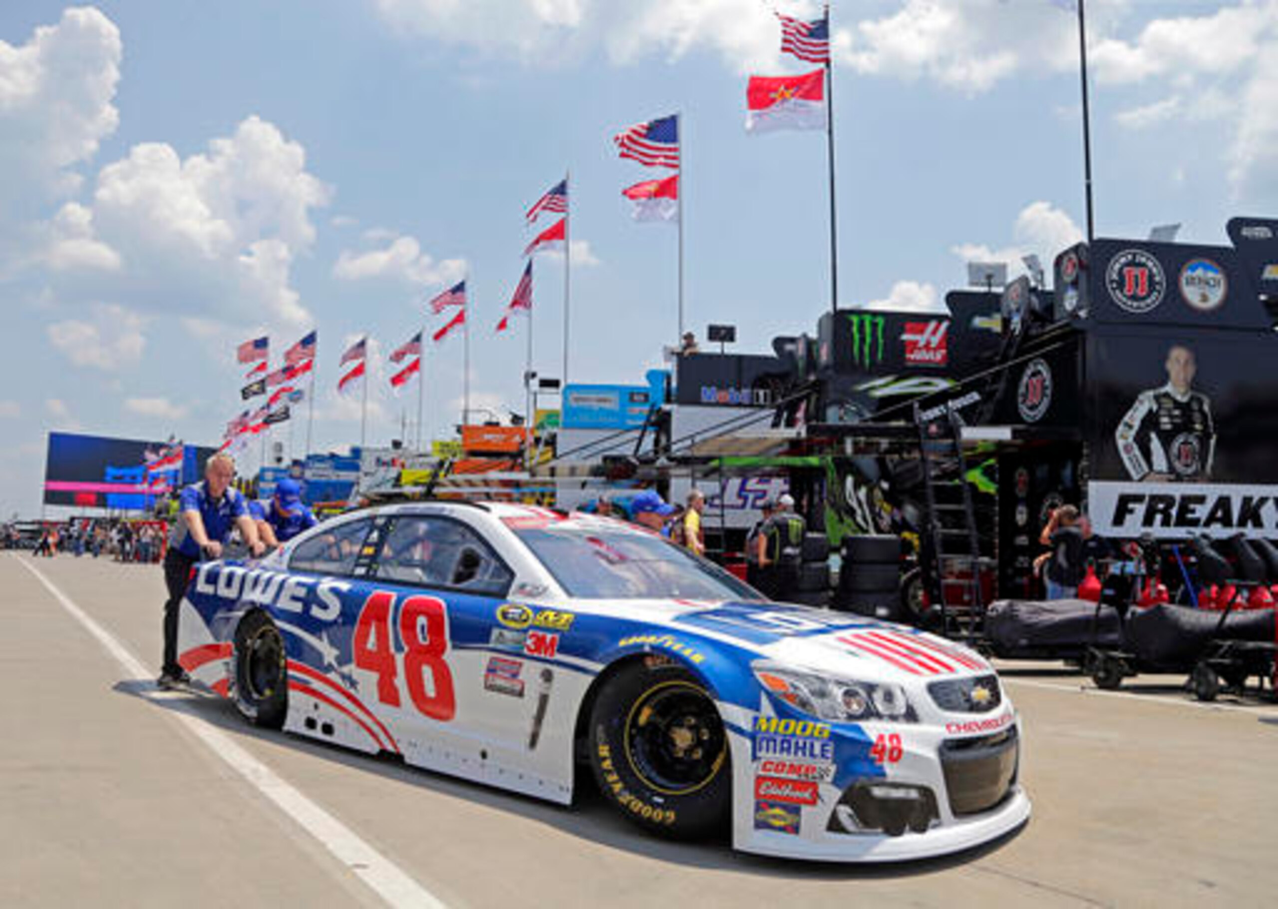 Jimmie Johnson's No. 48 Hendrick Motorsports Chevy sported a patriotic paint scheme for the Coca-Cola 600.