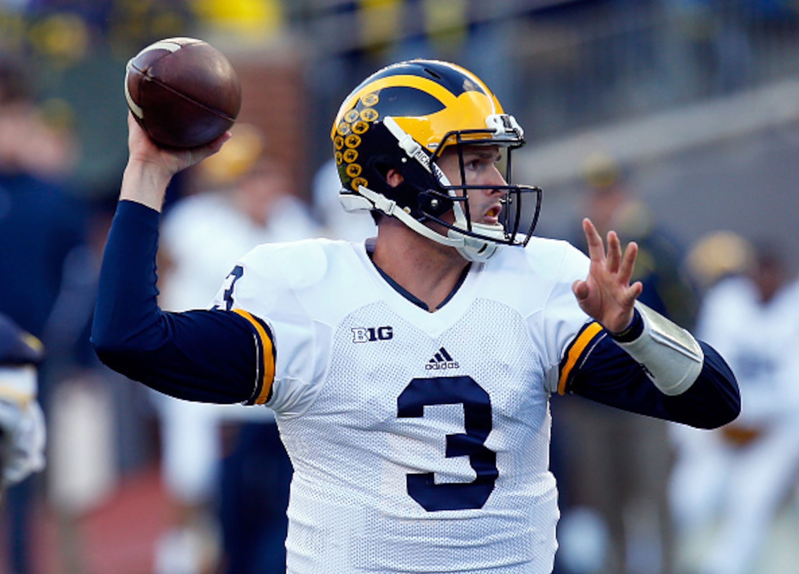 Michigan QB Wilton Speight was highly impressive this spring.