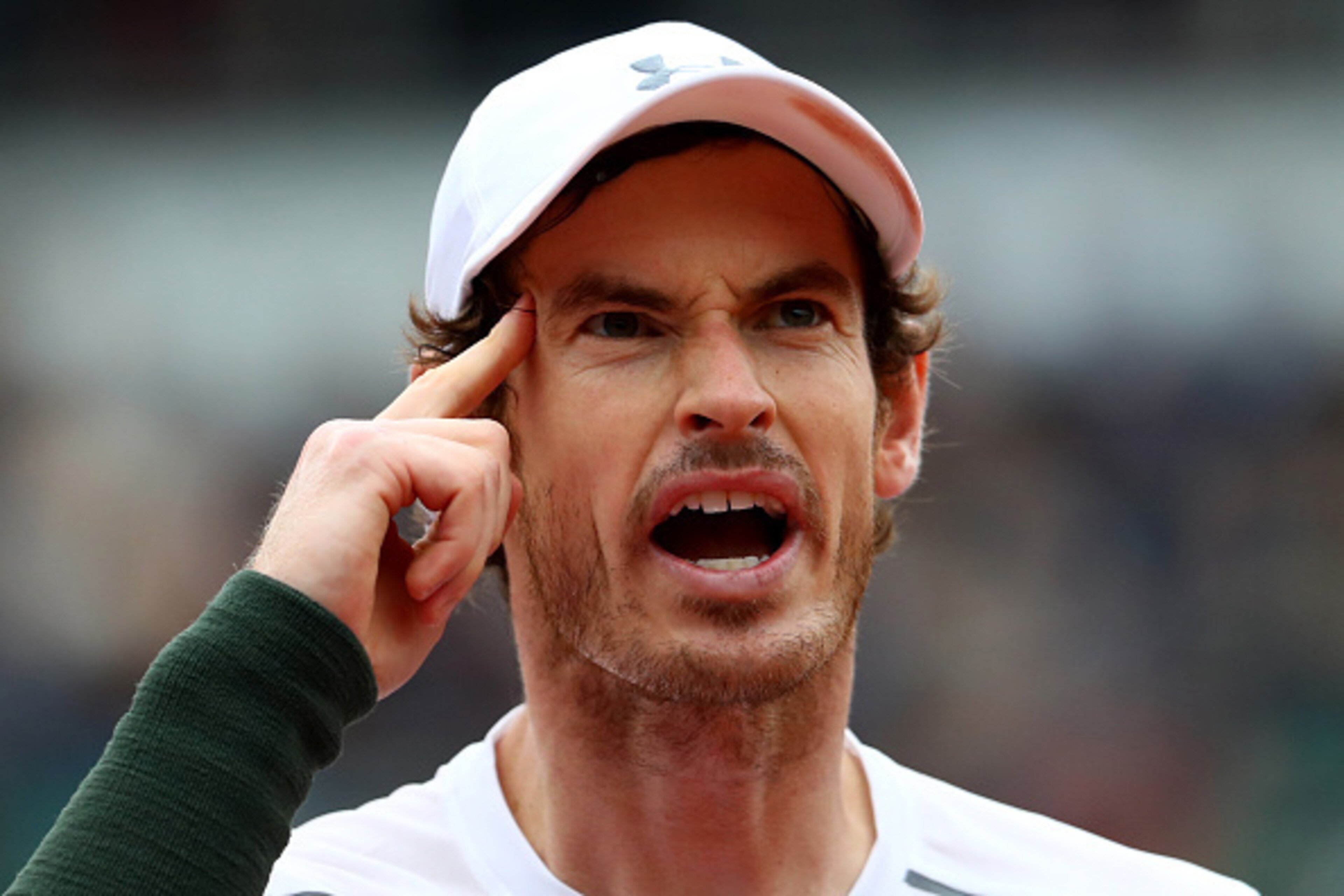 Andy Murray reminds himself to think during his semifinal match at the 2016 French Open.