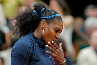 Serena Williams after losing in the finals of the 2016 French Open.
