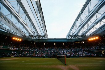 The retractable roof over Wimbledon's Center Court.