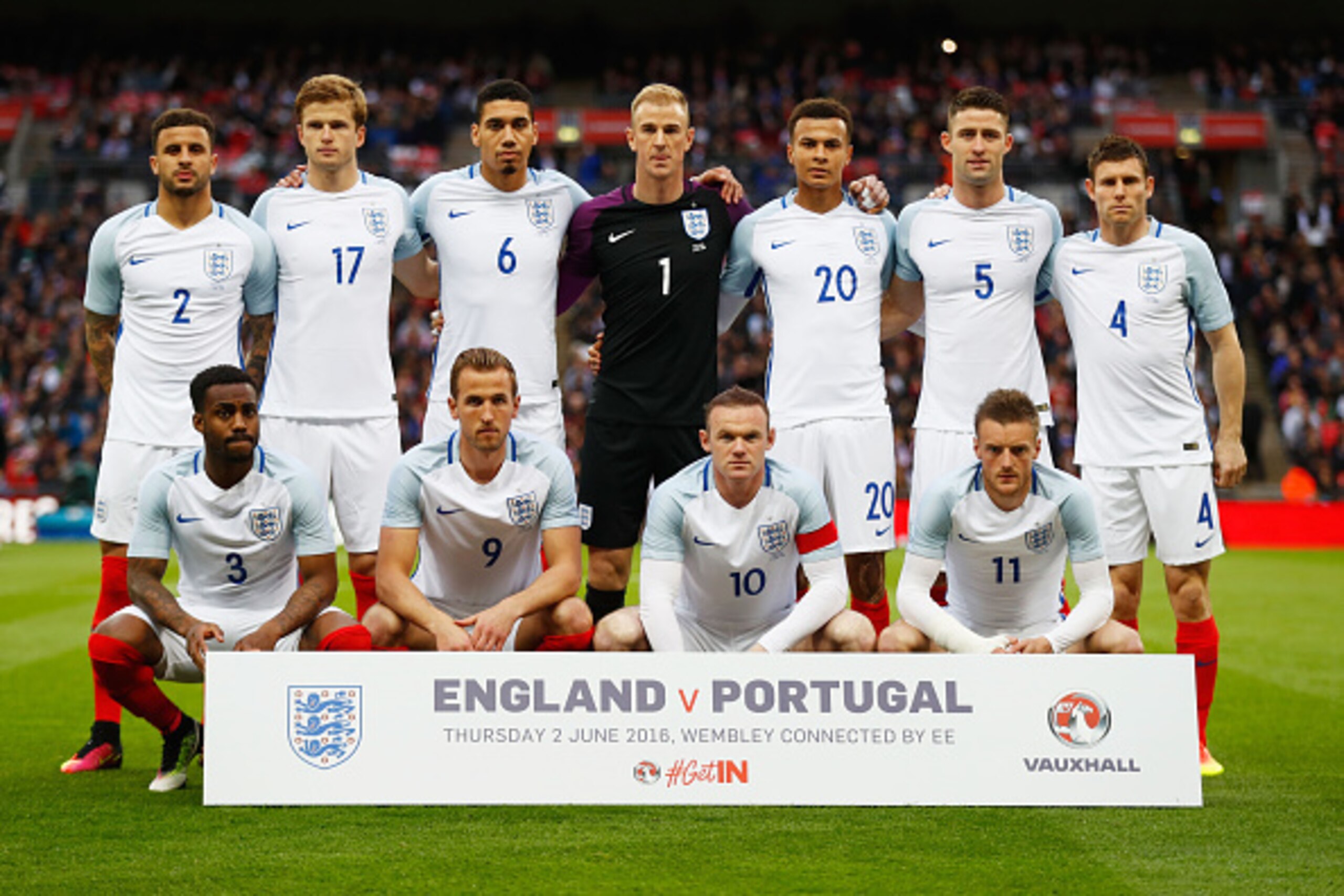 England's starting XI for their final Euro 2016 warm-up match against Portgual.