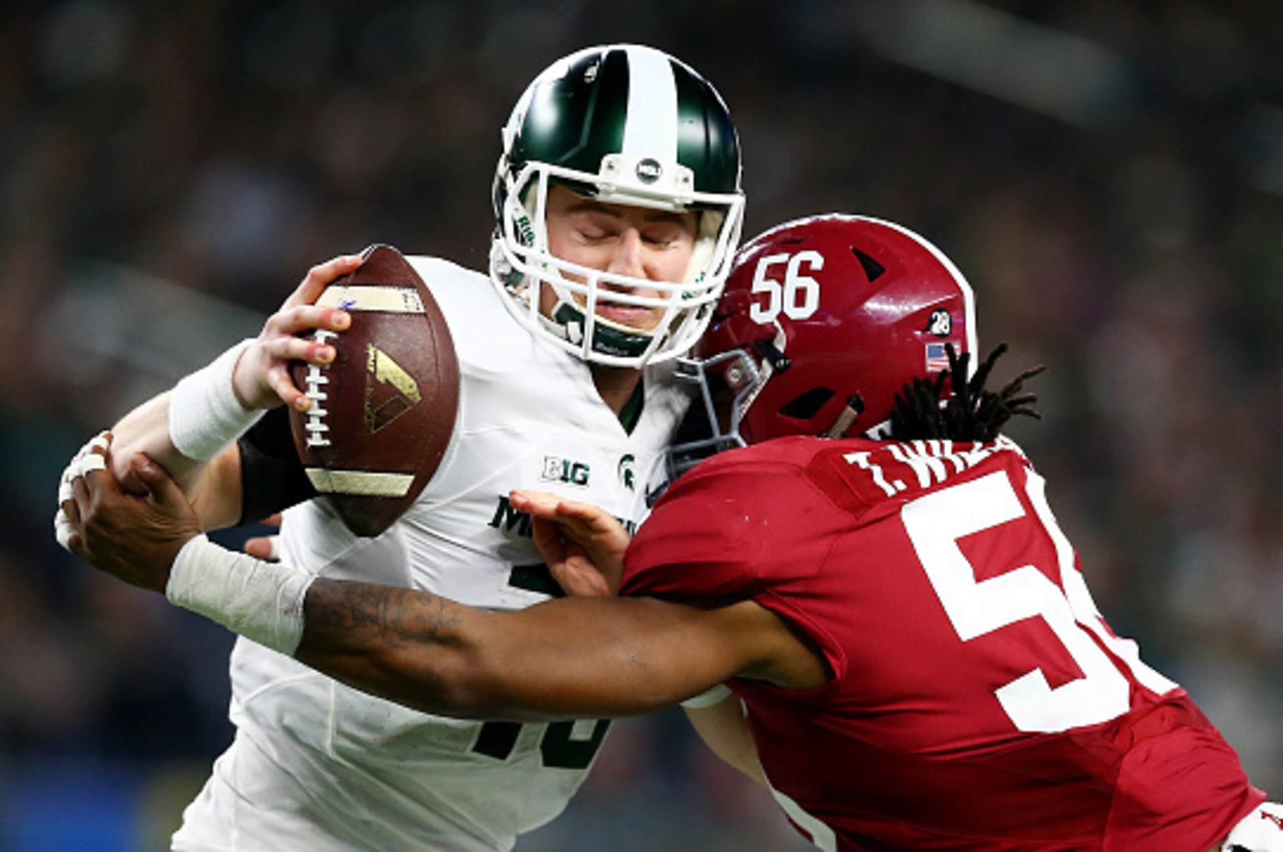 Last season Alabama faced three quarterbacks who were selected in the NFL draft, including Michigan State's Connor Cook.