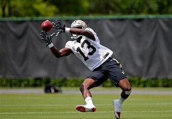 Ohio State product Michael Thomas will be catching passes from Drew Brees this season.