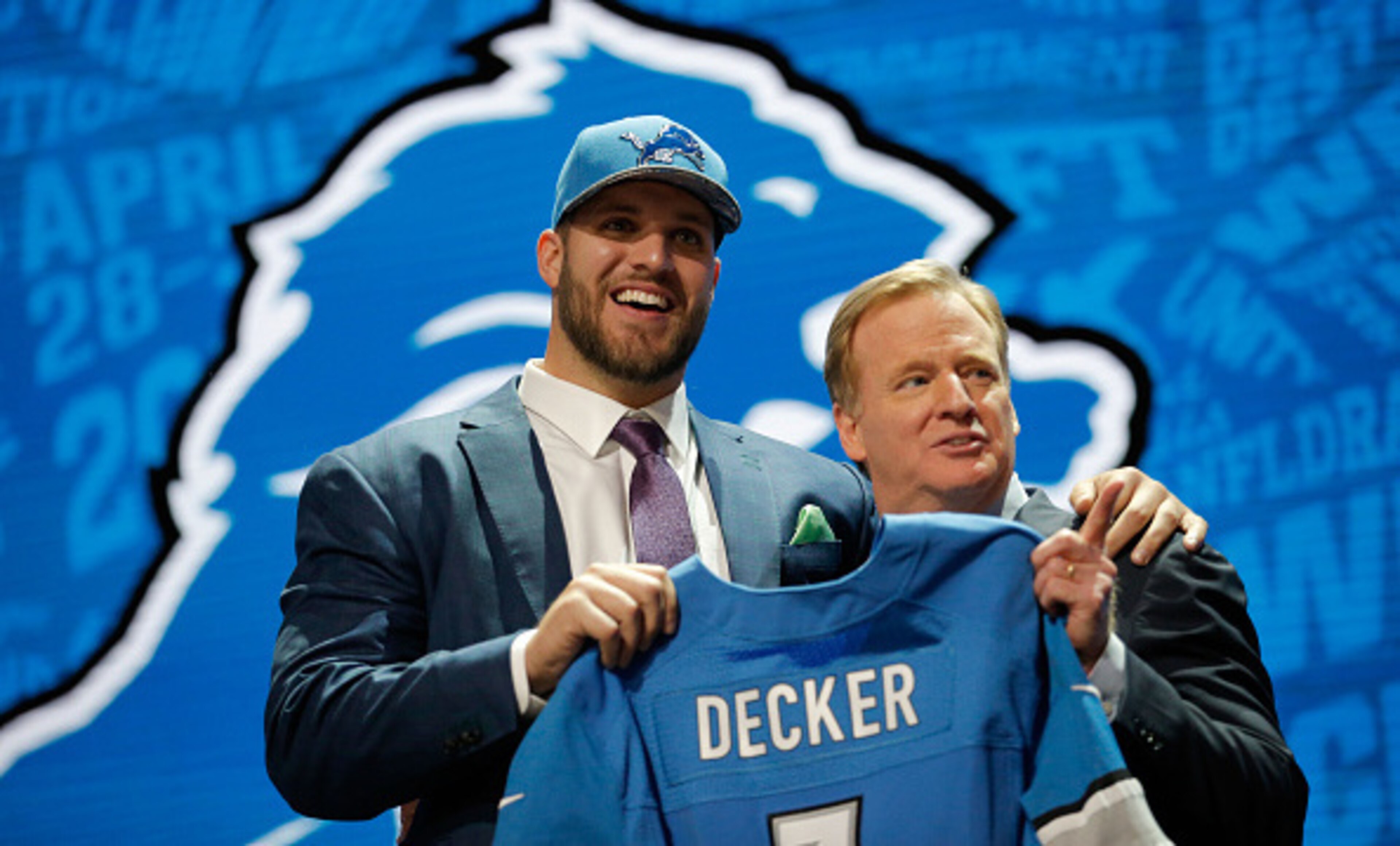 Lions rookie Taylor Decker may start the season as Detroit's left tackle.