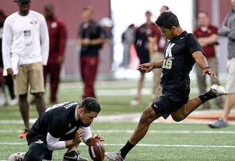 The Buccaneers traded up to grab former Florida State kicker Robertyo Aguayo in the second round.