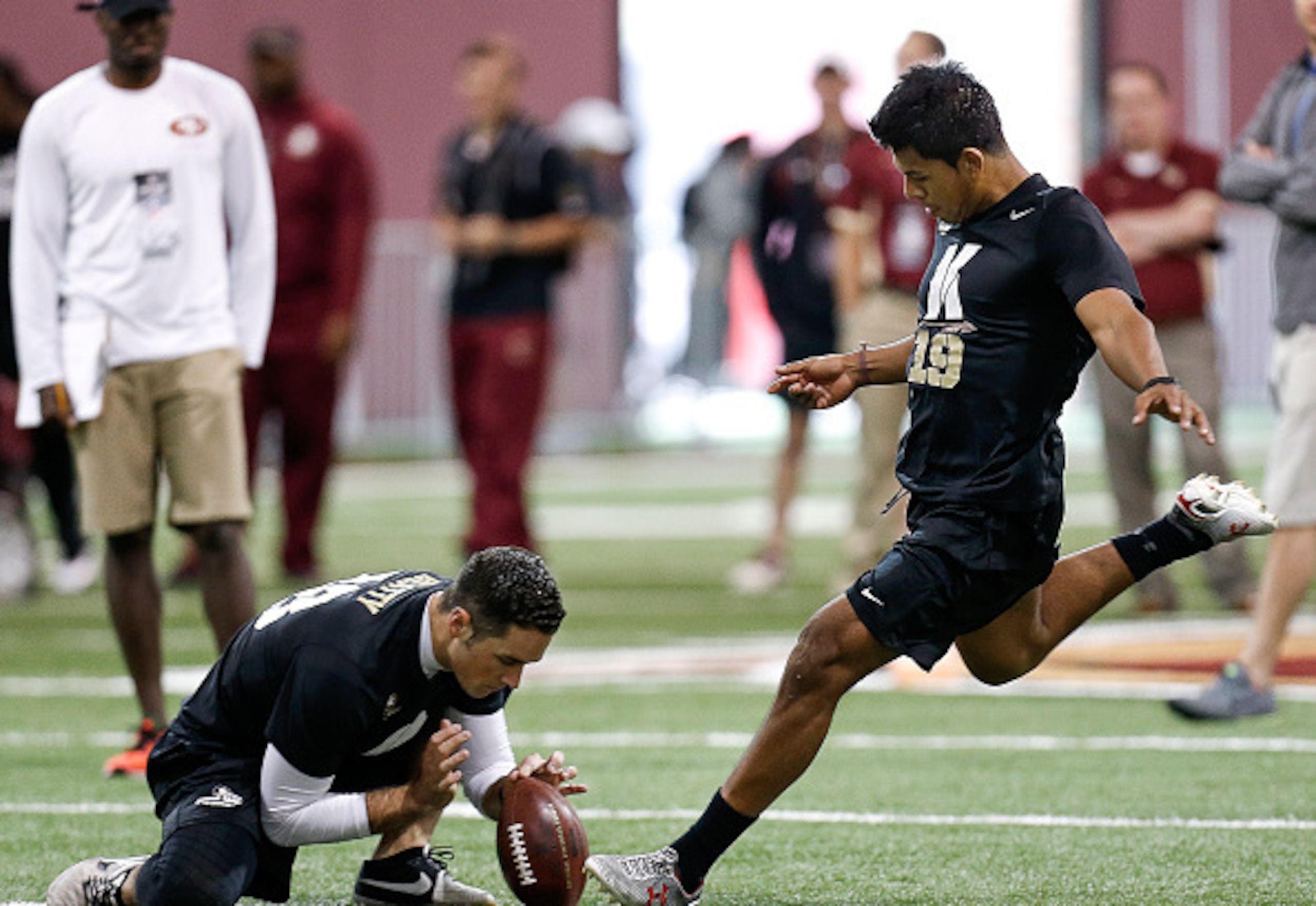 The Buccaneers traded up to grab former Florida State kicker Robertyo Aguayo in the second round. The Buccaneers traded up to grab former Florida State kicker Robertyo Aguayo in the second round.
