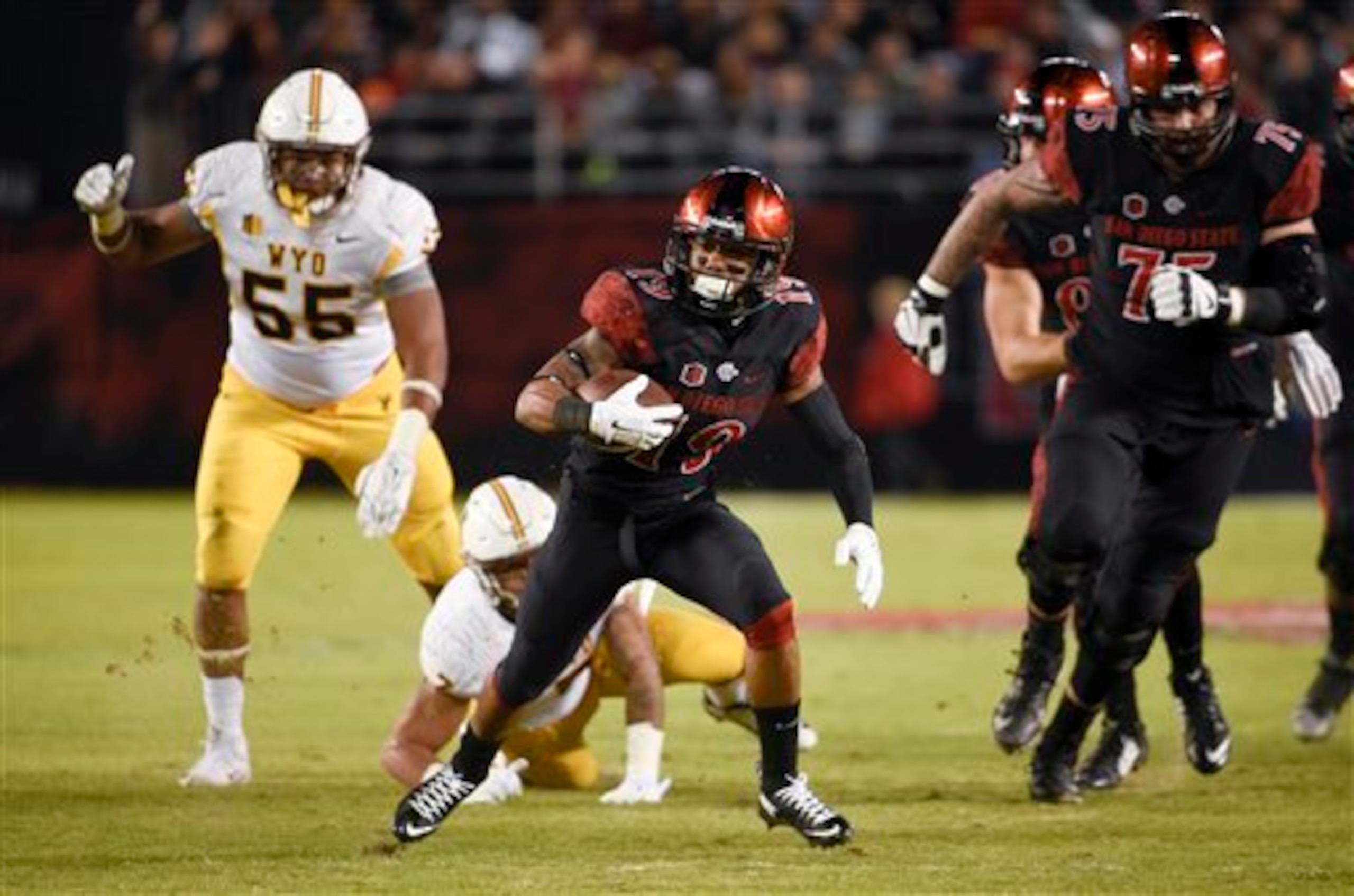Donnel Pumphrey is not big, but he makes big things happen for San Diego State.