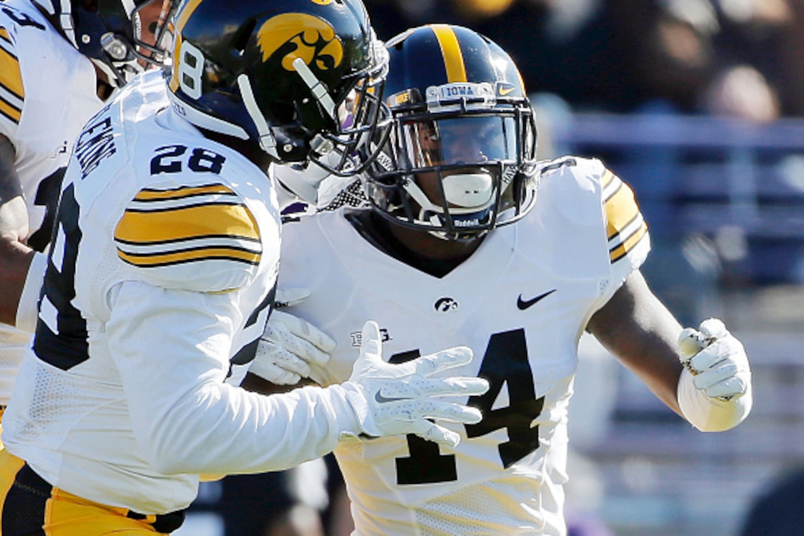 Iowa DBs Maurice Fleming and Desmond King