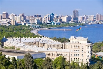 The Baku skyline.