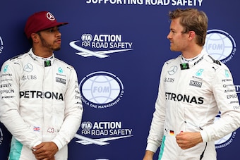 Lewis Hamilton and Nico Rosberg: favourites in Baku.