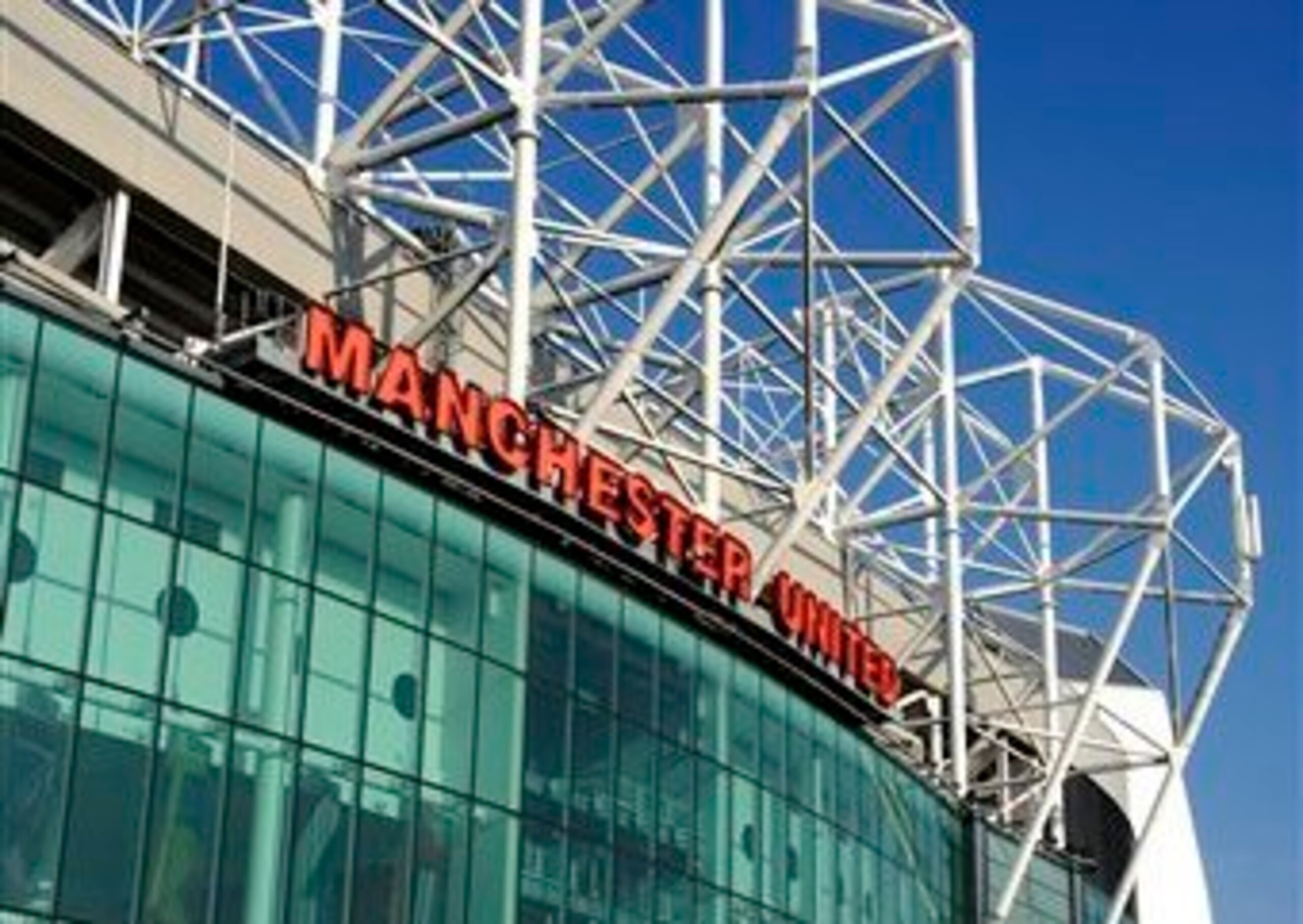 Old Trafford in the sunshine.