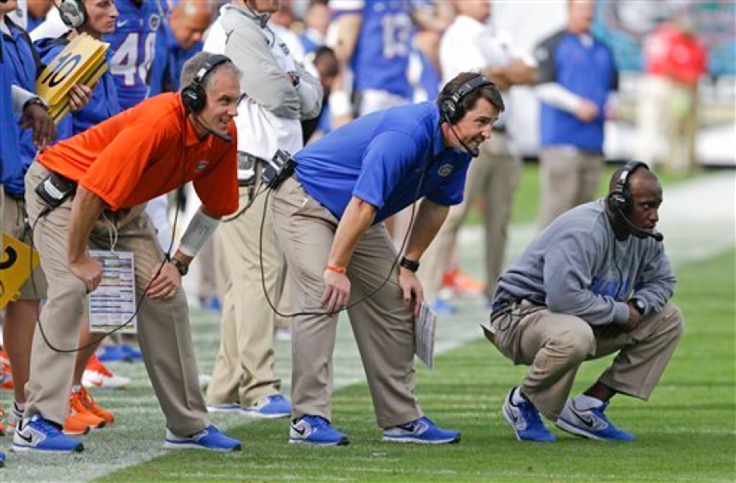 Maryland HC D.J. Durkin and South Carolina HC Will Muschamp Maryland HC D.J. Durkin and South Carolina HC Will Muschamp