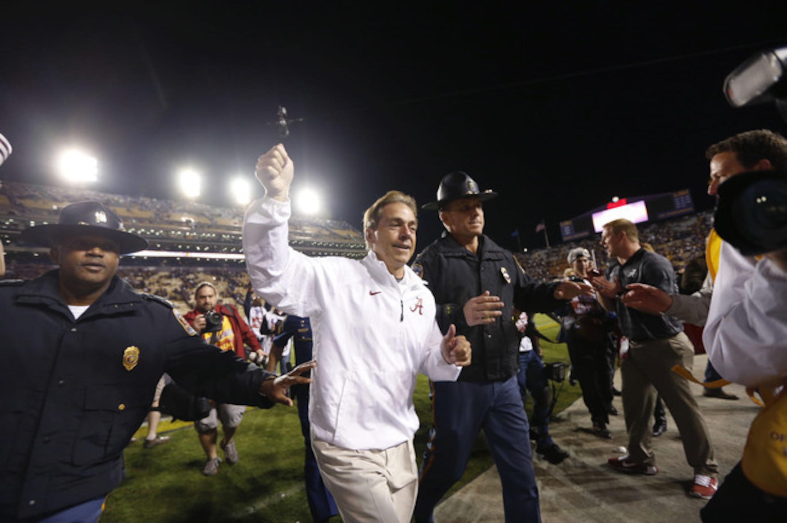 It's never dull when Nick Saban returns to Baton Rouge.