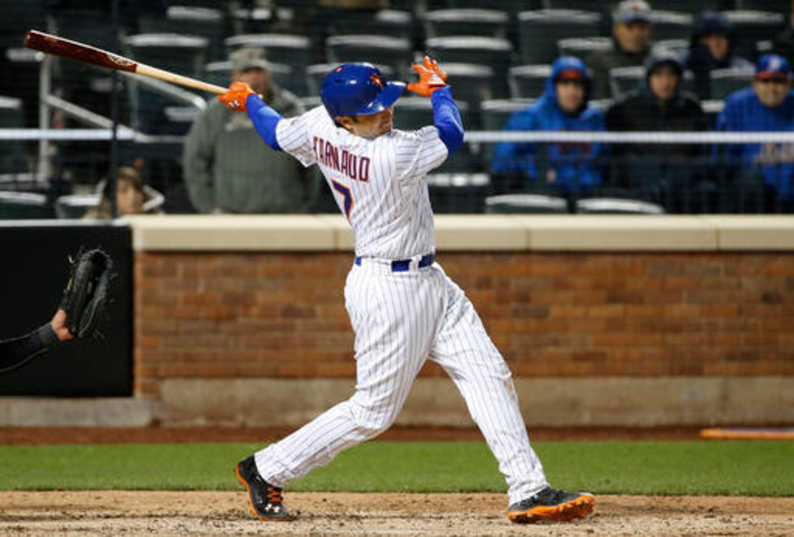 Travis d'Arnaud struggled at the plate in early April before landing on the disabled list.