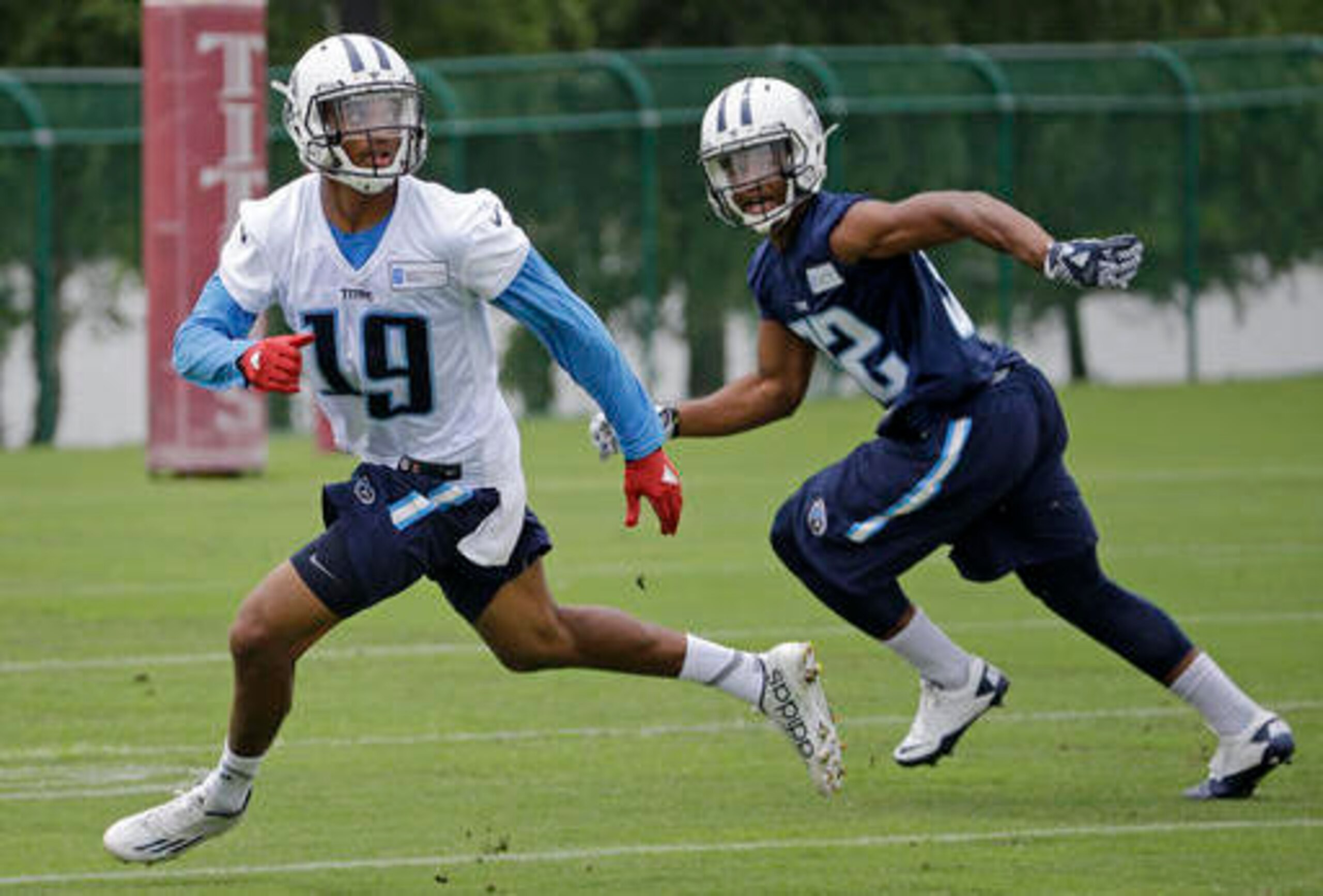 Tajae Sharpe (left) could wind up being one of the more reliable receivers on Tennessee's roster. Tajae Sharpe (left) could wind up being one of the more reliable receivers on Tennessee's roster.