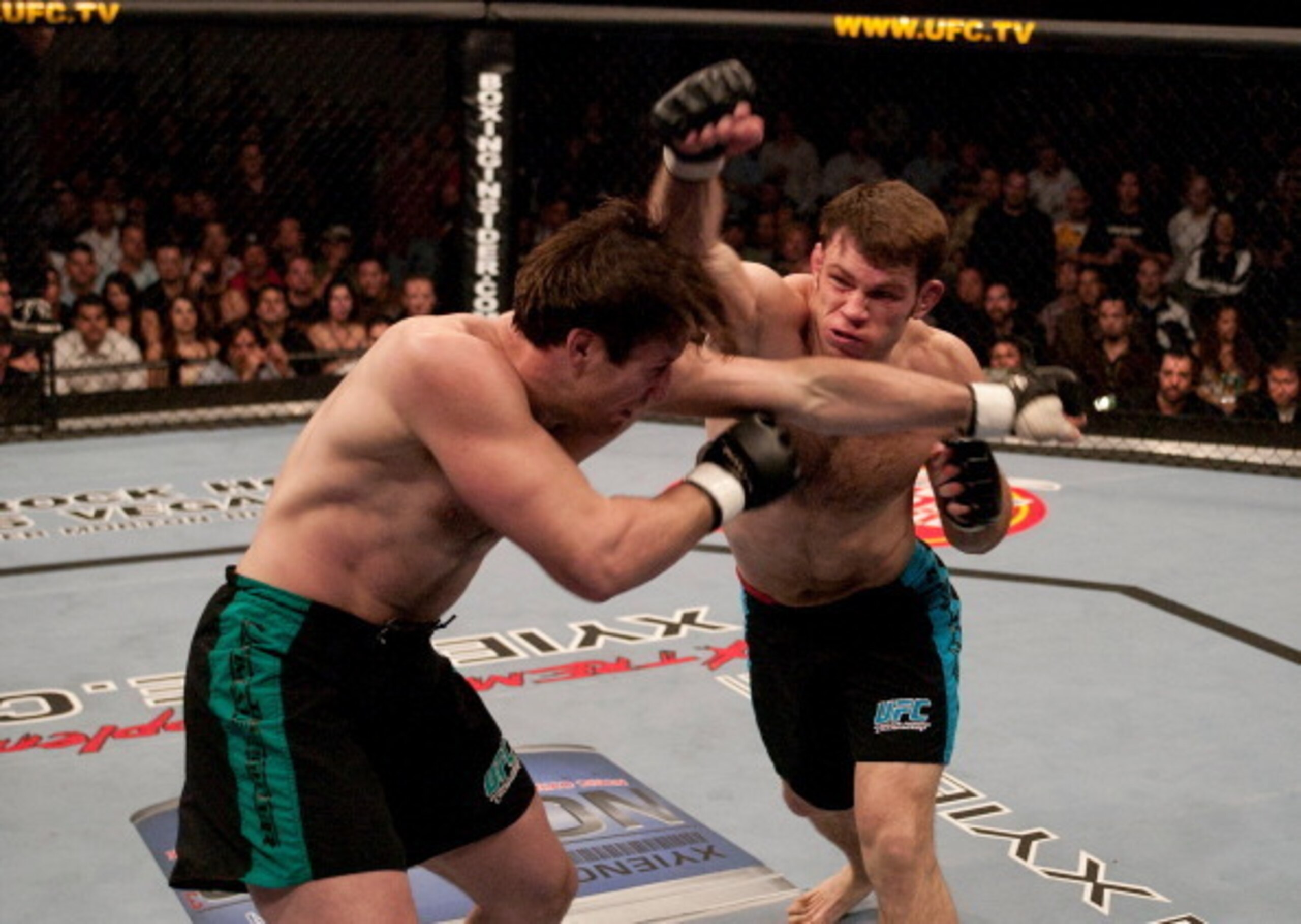 No. 2: Stephan Bonnar and Forrest Griffin give the UFC an unexpected gift at an unexpected time. No. 2: Stephan Bonnar and Forrest Griffin give the UFC an unexpected gift at an unexpected time.