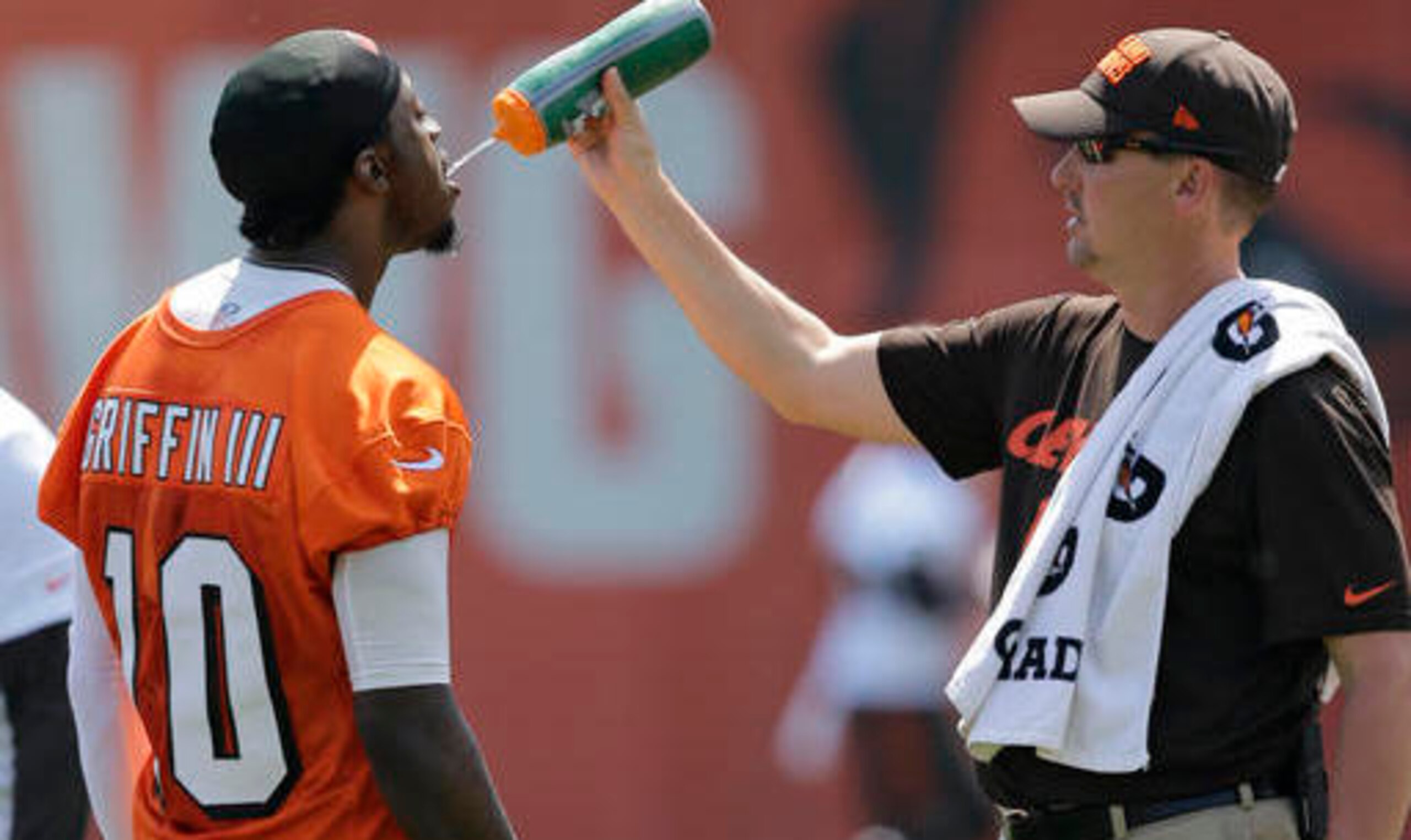 It seems Browns QB Robert Griffin III wasn't able to make a positive impression during June workouts. It seems Browns QB Robert Griffin III wasn't able to make a positive impression during June workouts.