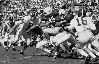 Lee Roy Jordan, here wearing his No. 54 in the 1963 Orange Bowl, will forever be considered a Crimson Tide legend.