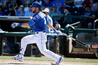 Alex Gordon homered in his first game back from a monthlong absence.