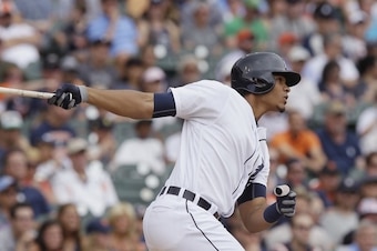 Steven Moya has collected nine extra-base hits in 16 games.