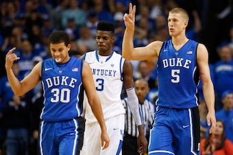 Seth Curry (30), Nerlens Noel (3) and Mason Plumlee (5) are just three of the 46 players that Duke and Kentucky currently have in the NBA.