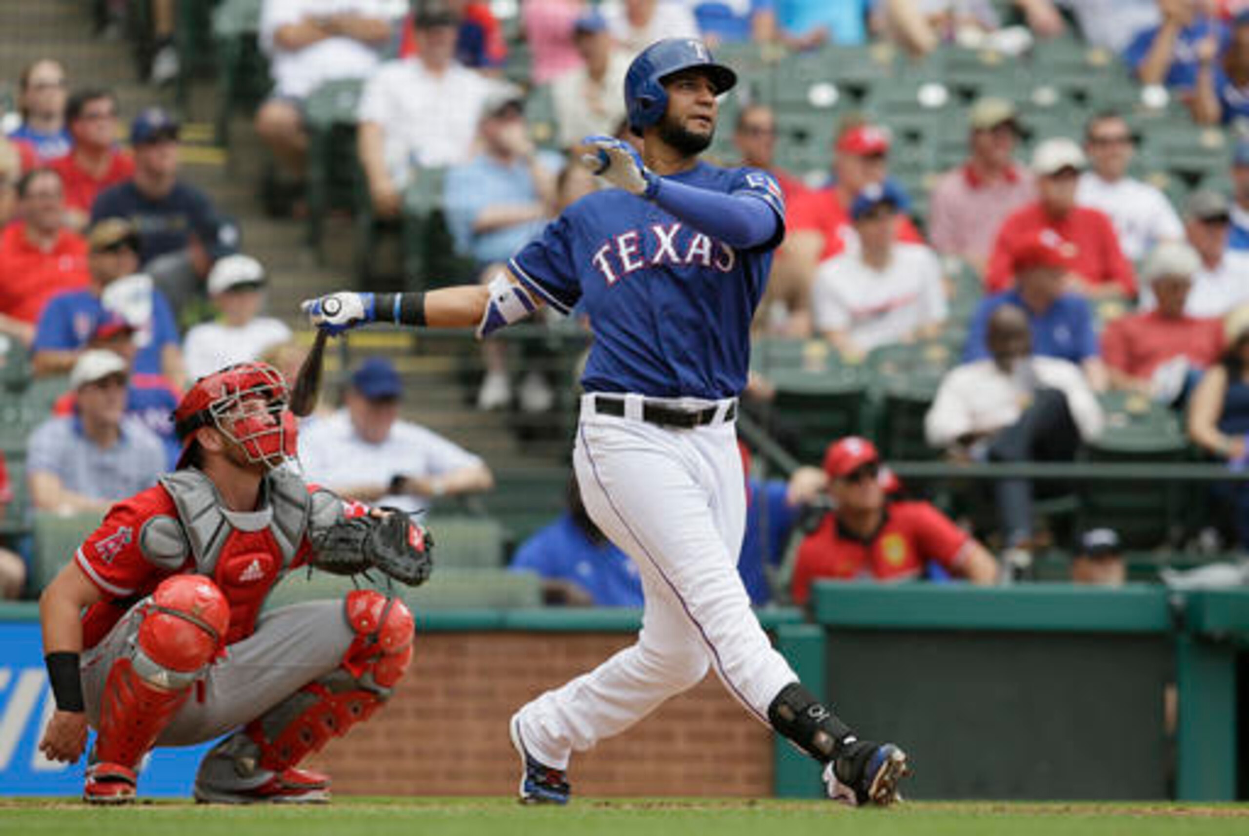 Nomar Mazara has hit for contact and power for the Texas Rangers.