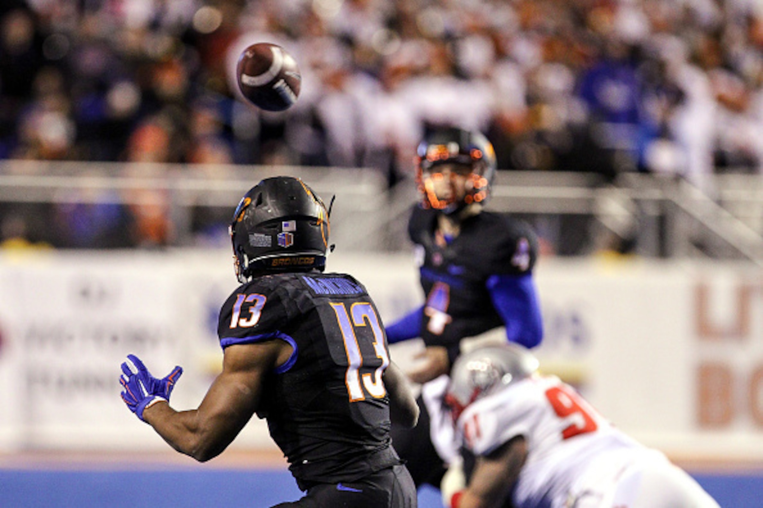 Boise State RB Jeremy McNichols and QB Brett Rypien Boise State RB Jeremy McNichols and QB Brett Rypien