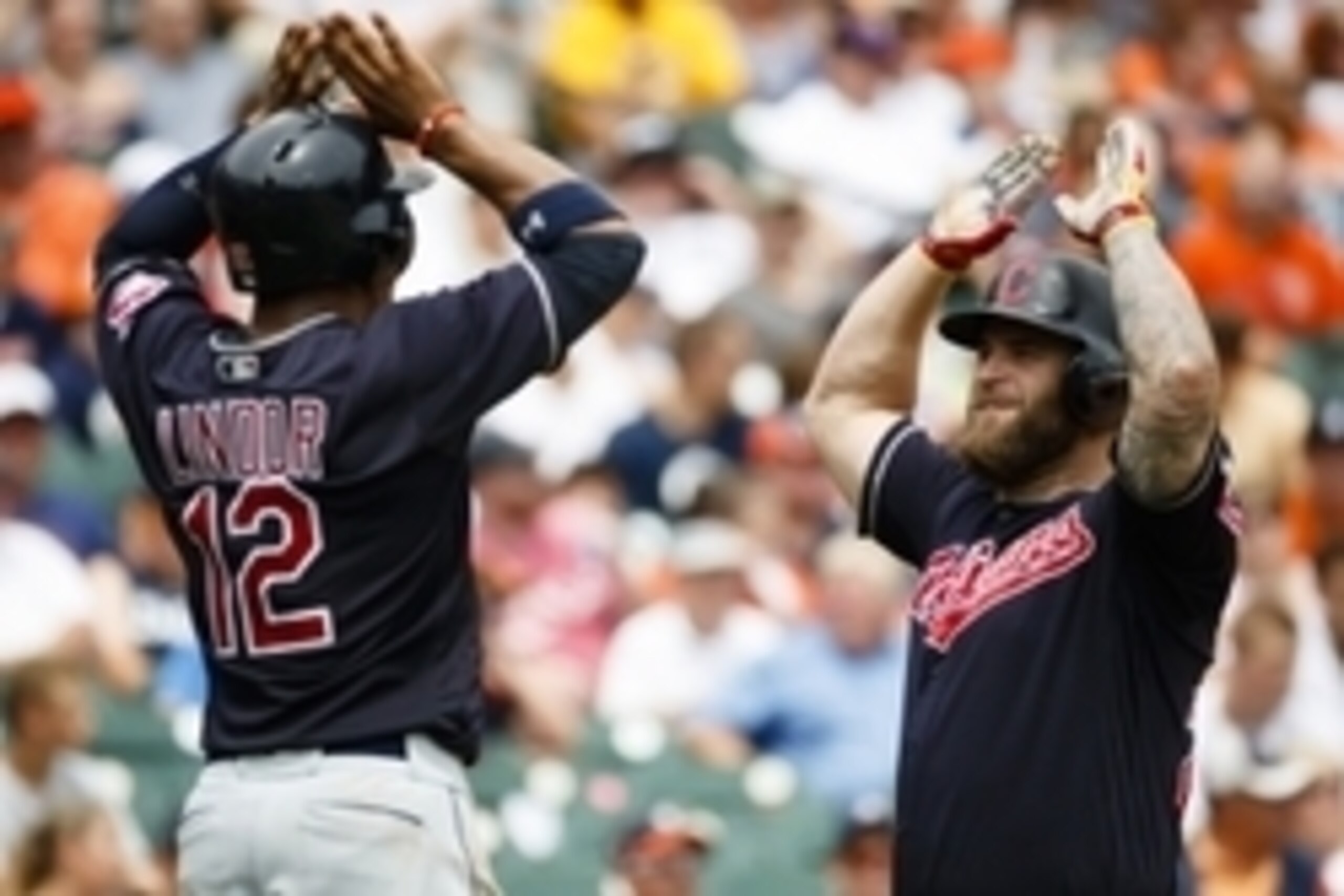 How high did the streaking Cleveland Indians climb?