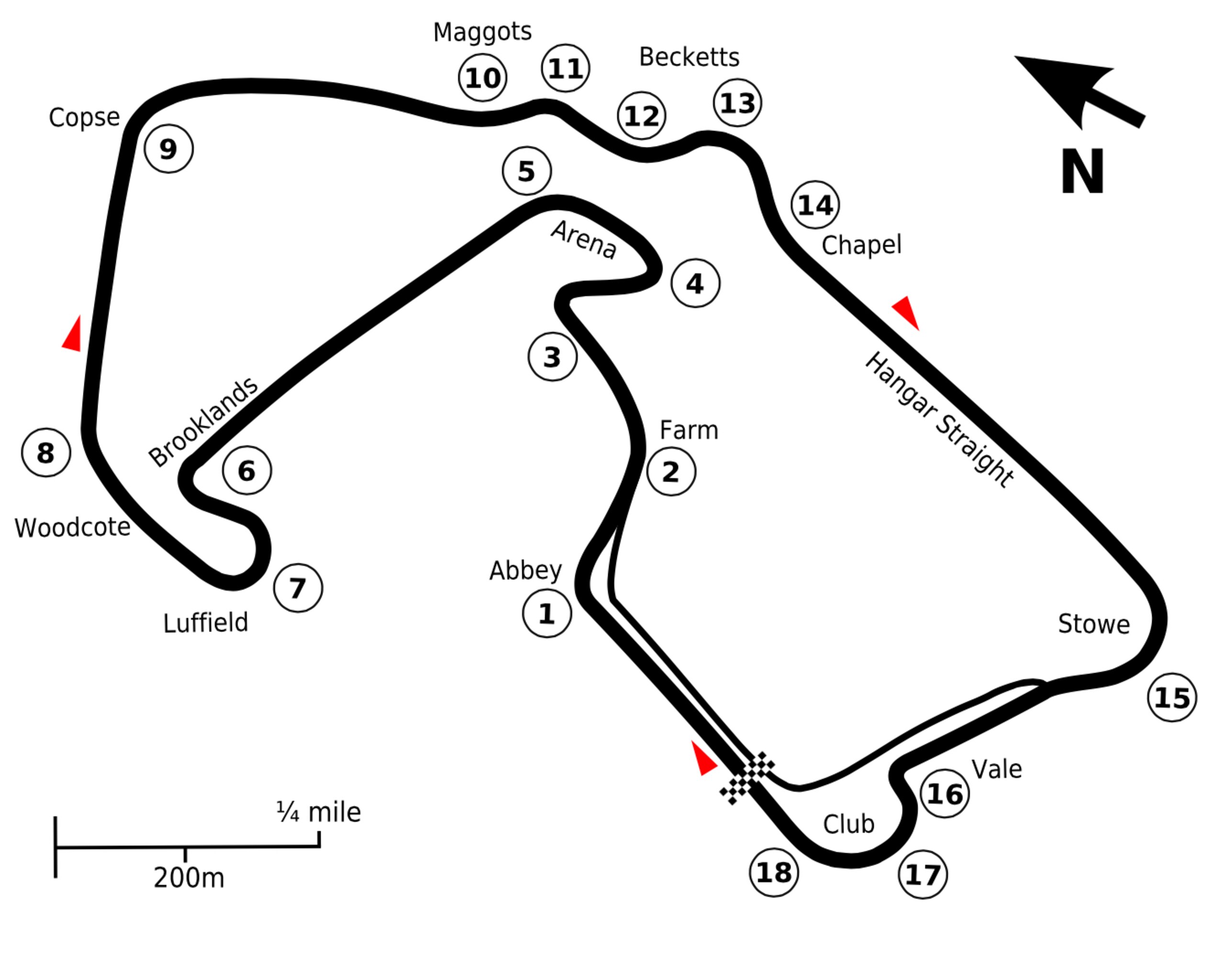 Silverstone Circuit map. Silverstone Circuit map.