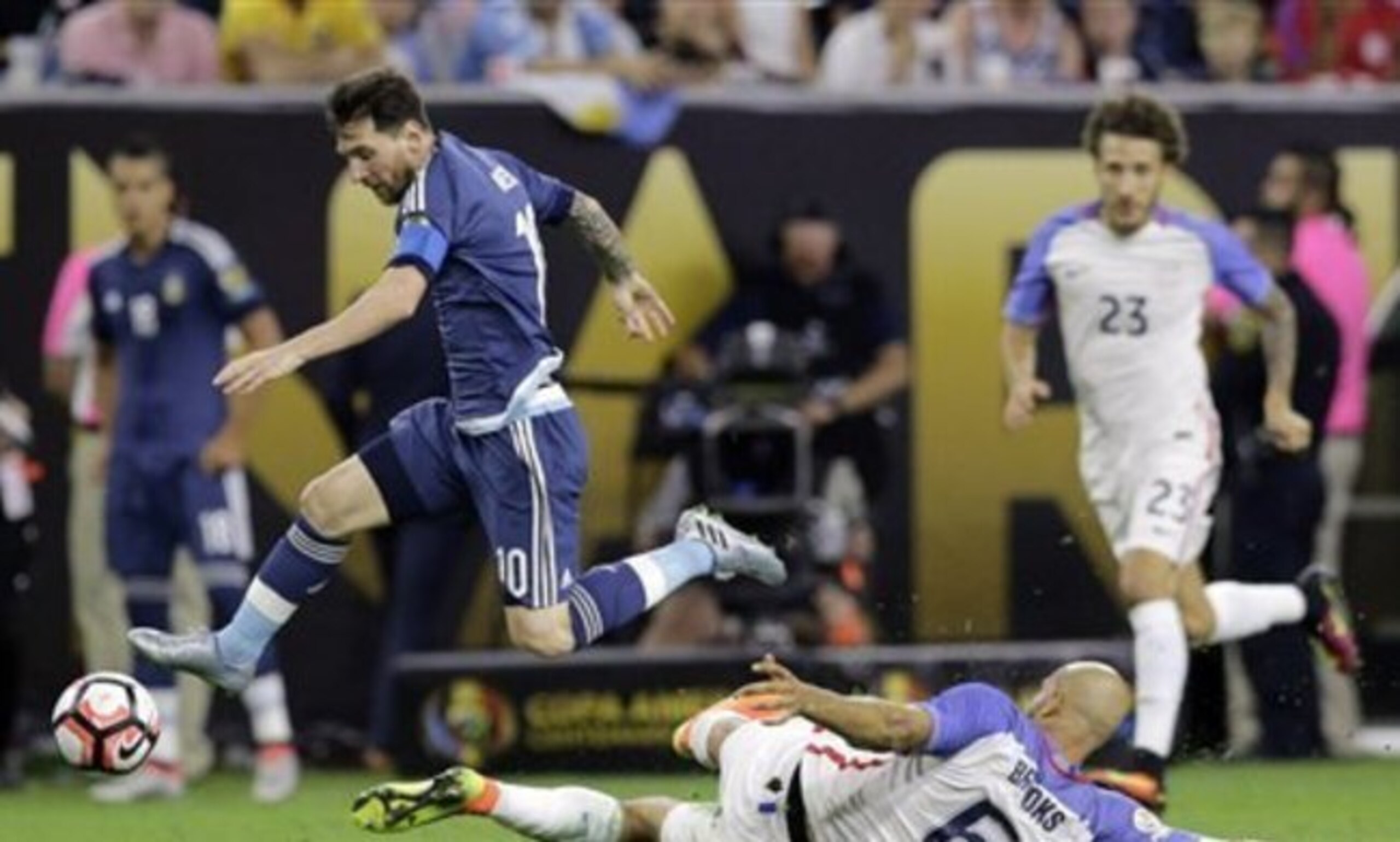 The Americans didn't belong on the same pitch as Argentina.