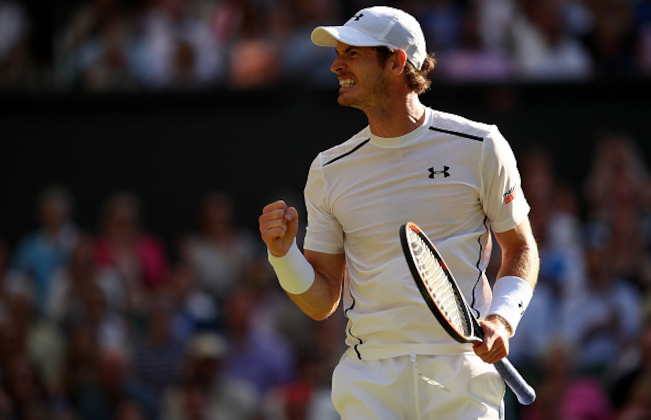 Andy Murray during the semifinals at Wimbledon 2016.