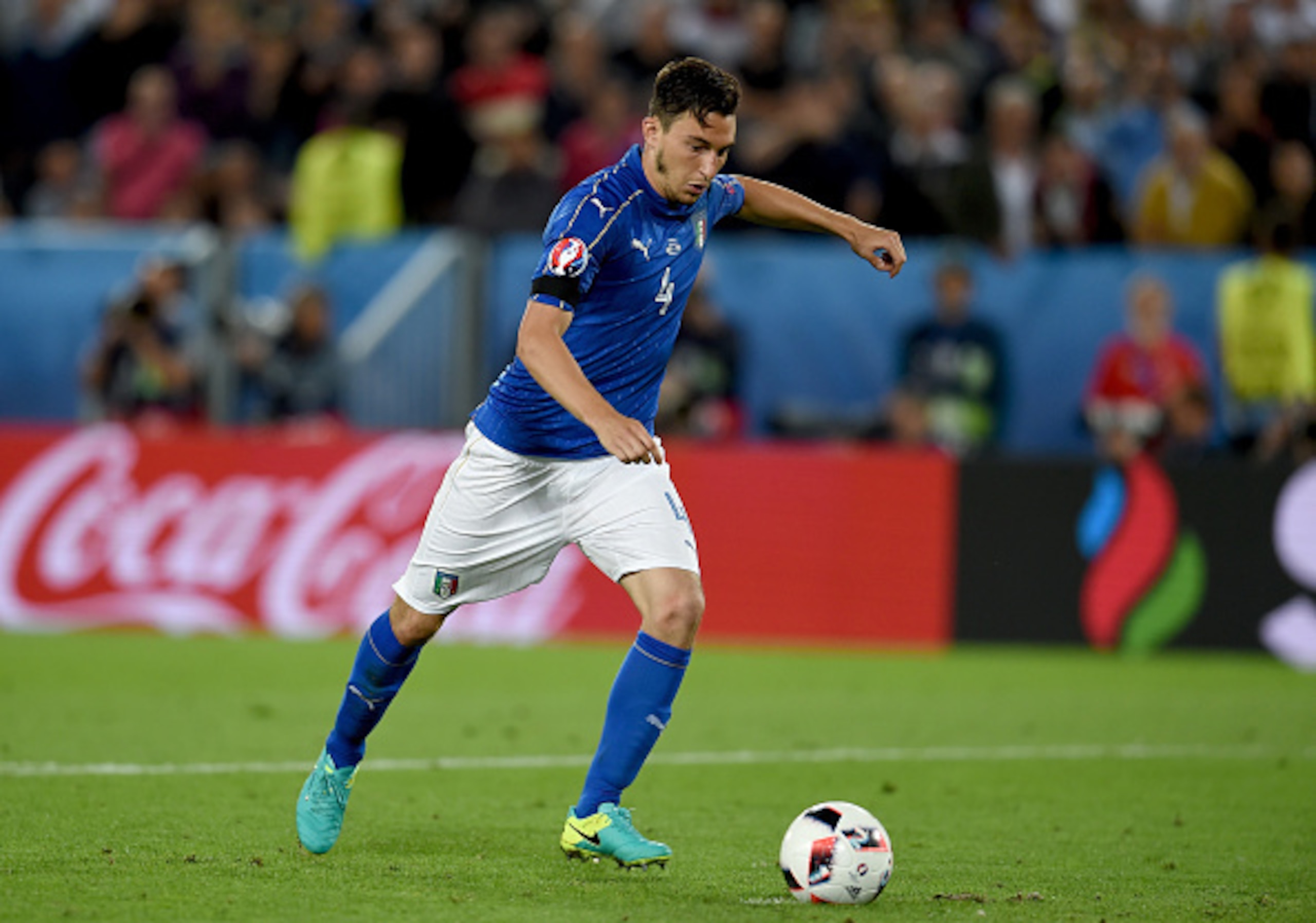 Matteo Darmian taking his fateful penalty against Germany. Matteo Darmian taking his fateful penalty against Germany.