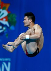 Just imagine the commercial possibilities of staying in that pose and hitting the water.