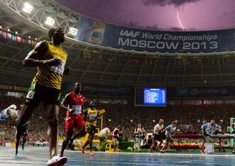 Usain Bolt only seems to have the ability to control the weather with his mind.