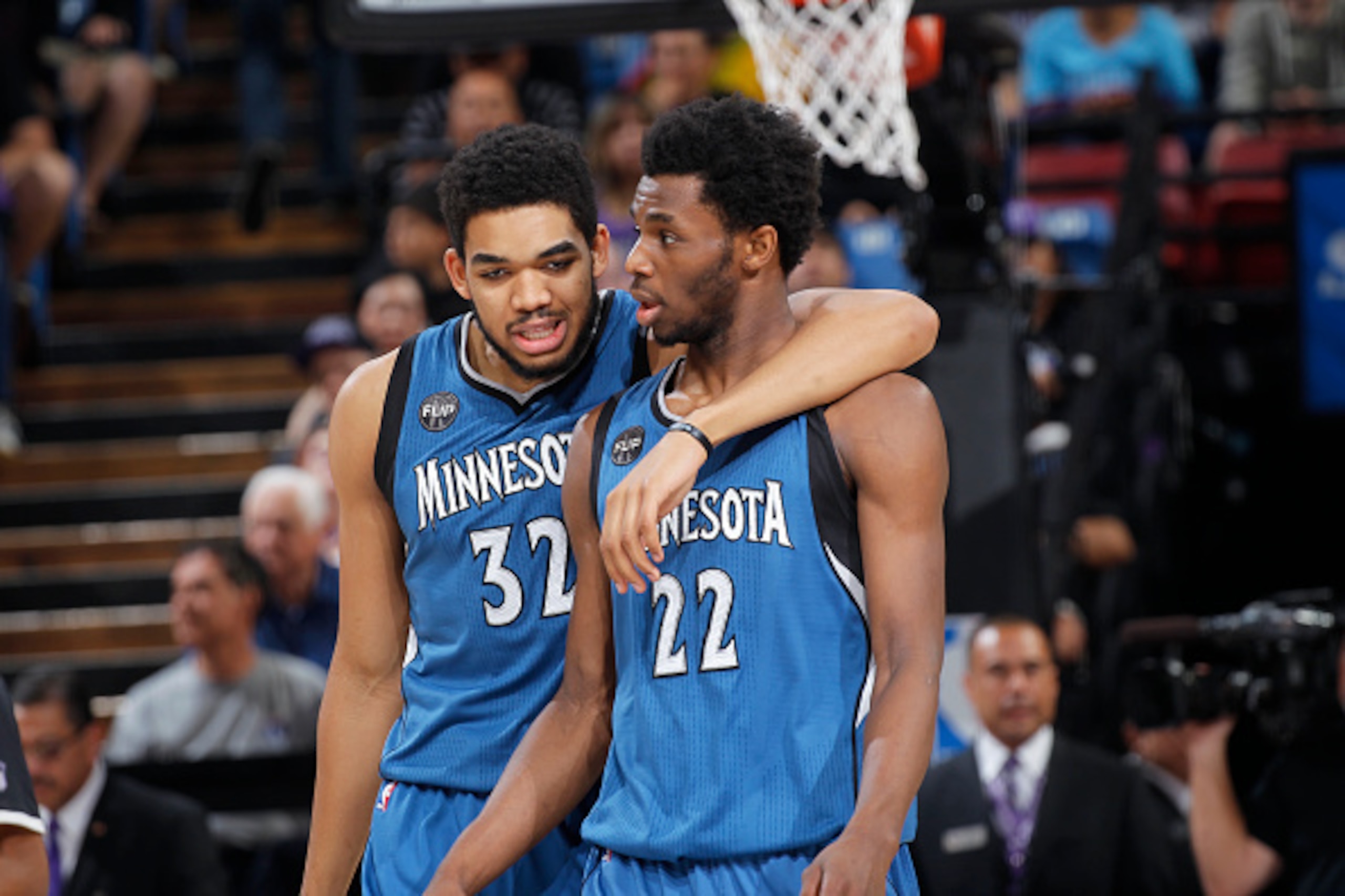 Karl-Anthony Towns and Andrew Wiggins